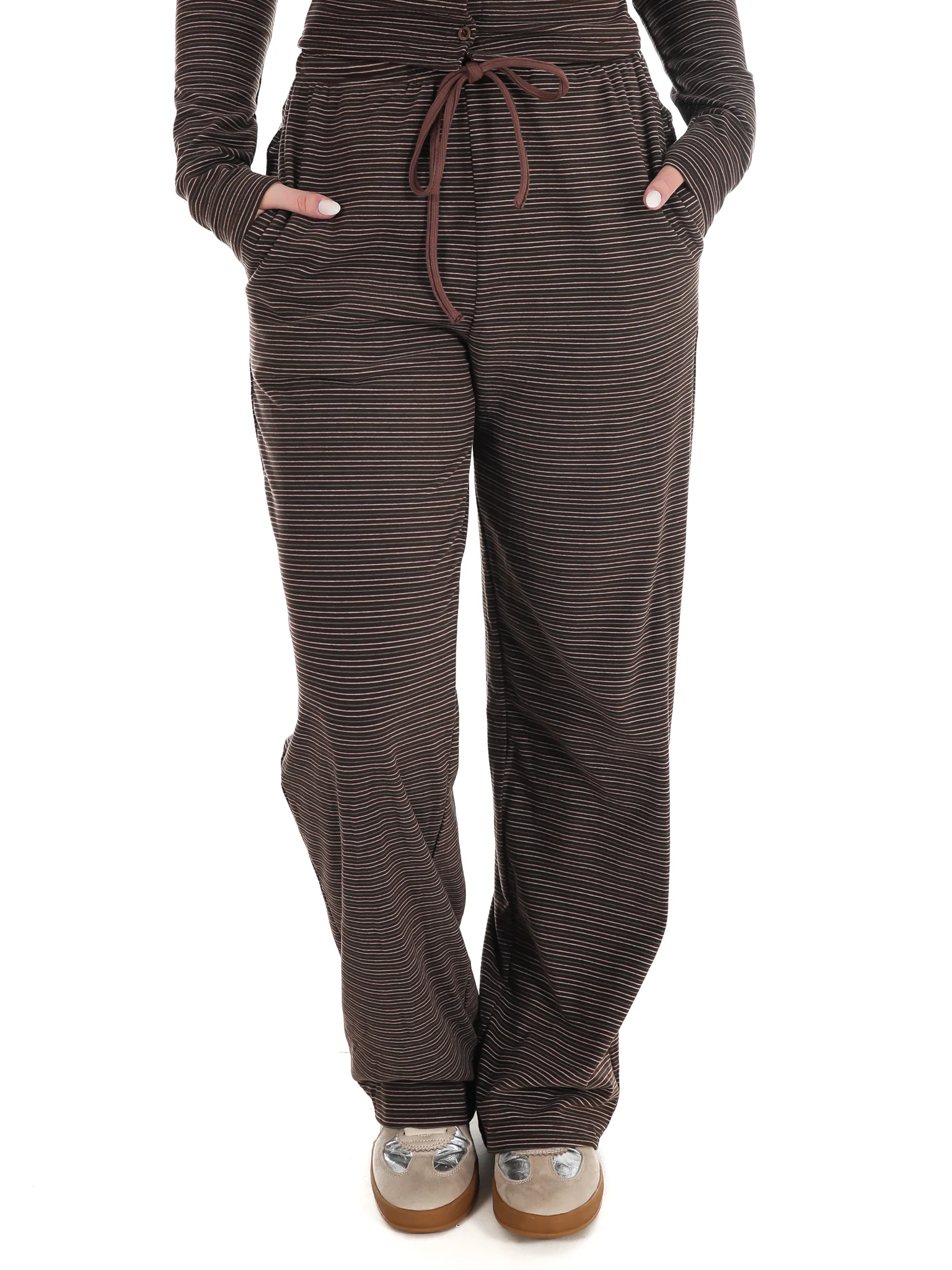 Sweet and Certain Striped Drawstring Lounge Pant - Image 5