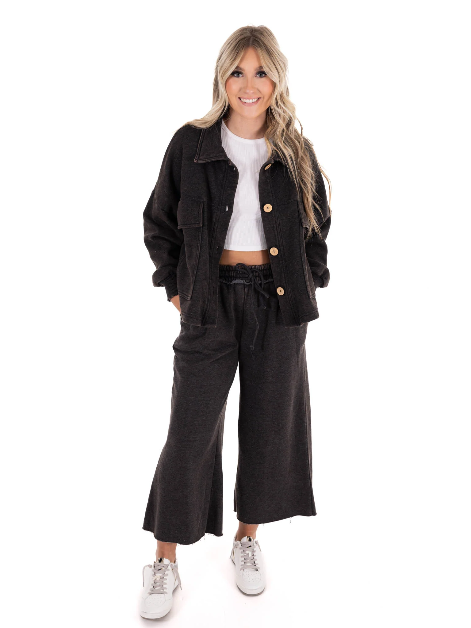 Sweet Beginnings Cropped Shacket - Image 10