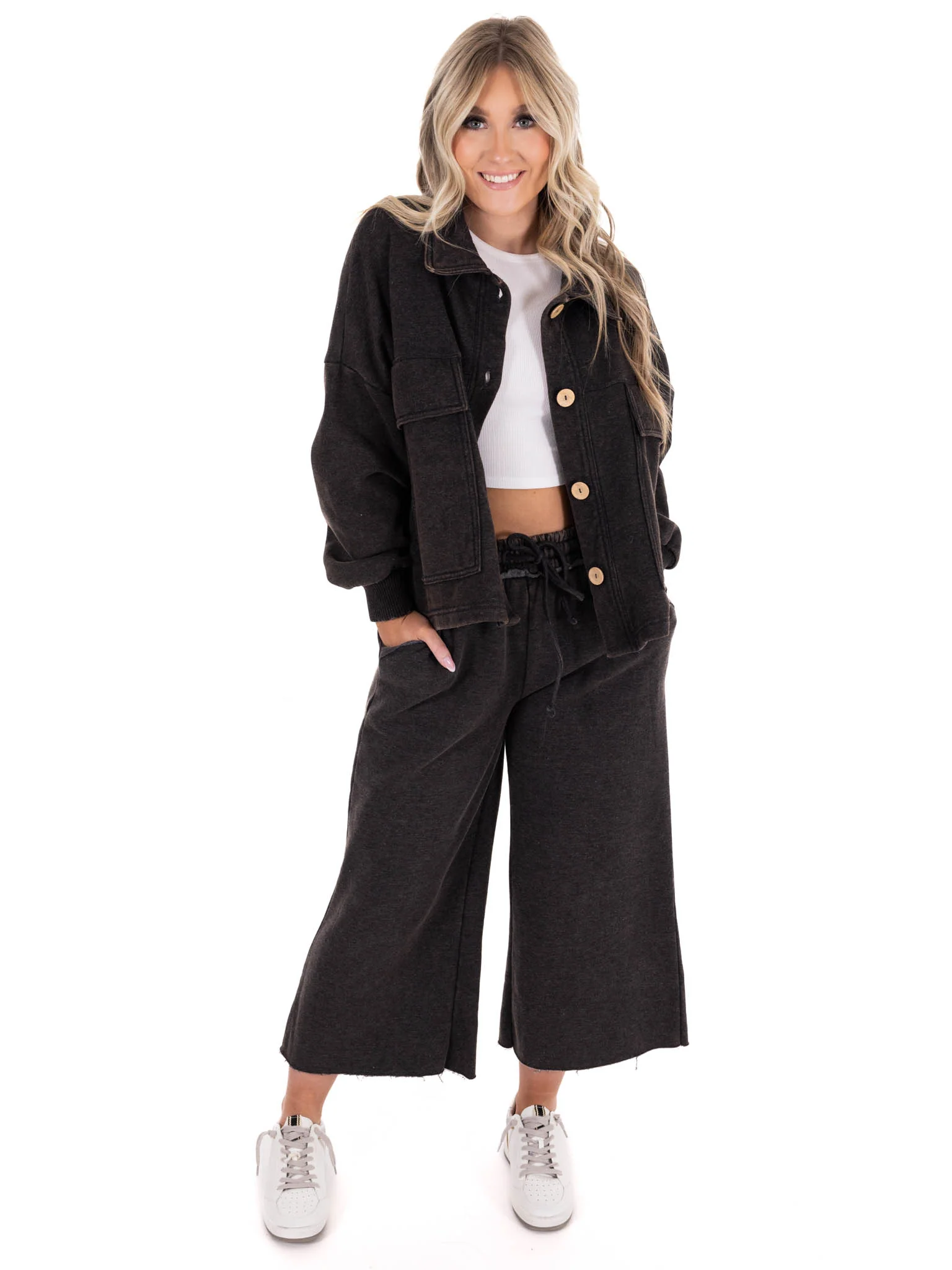 Sweet Beginnings Cropped Shacket - Image 12