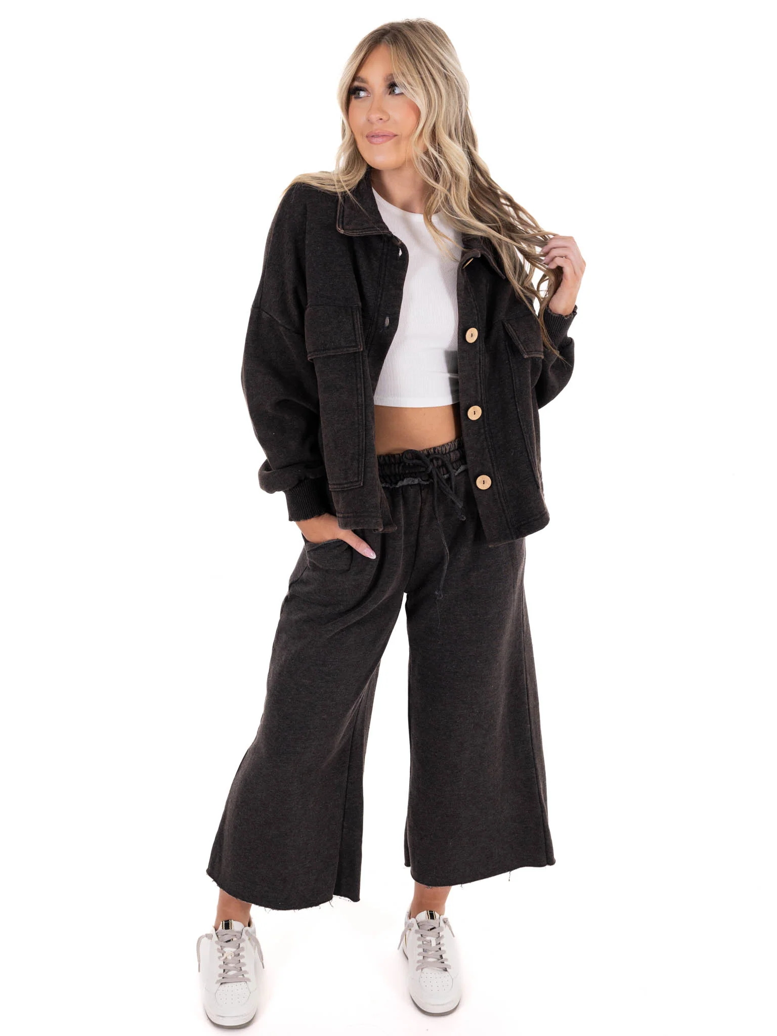 Sweet Beginnings Cropped Shacket - Image 14