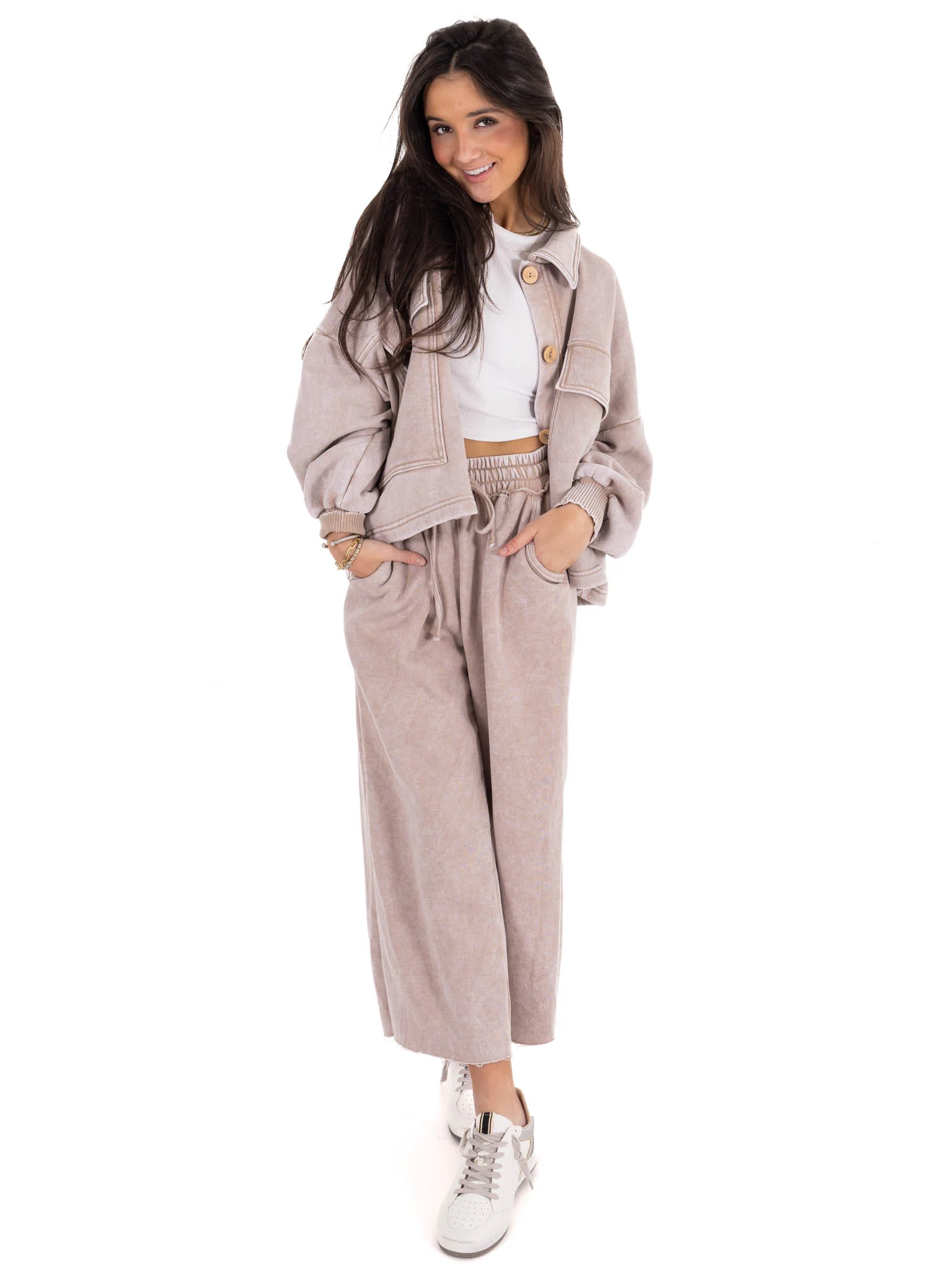 Sweet Beginnings Cropped Shacket - Image 24
