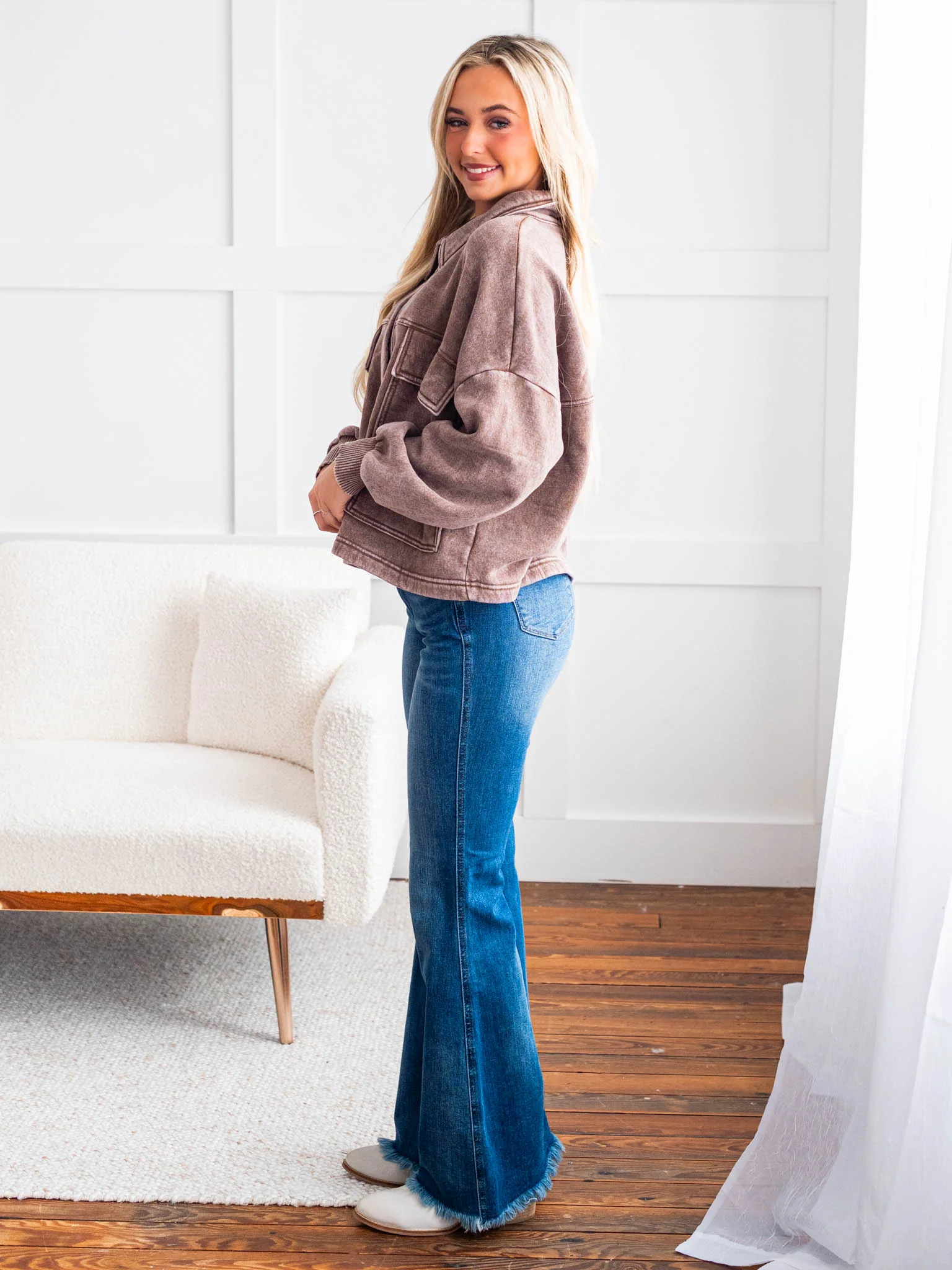 Sweet Beginnings Cropped Shacket - Image 39