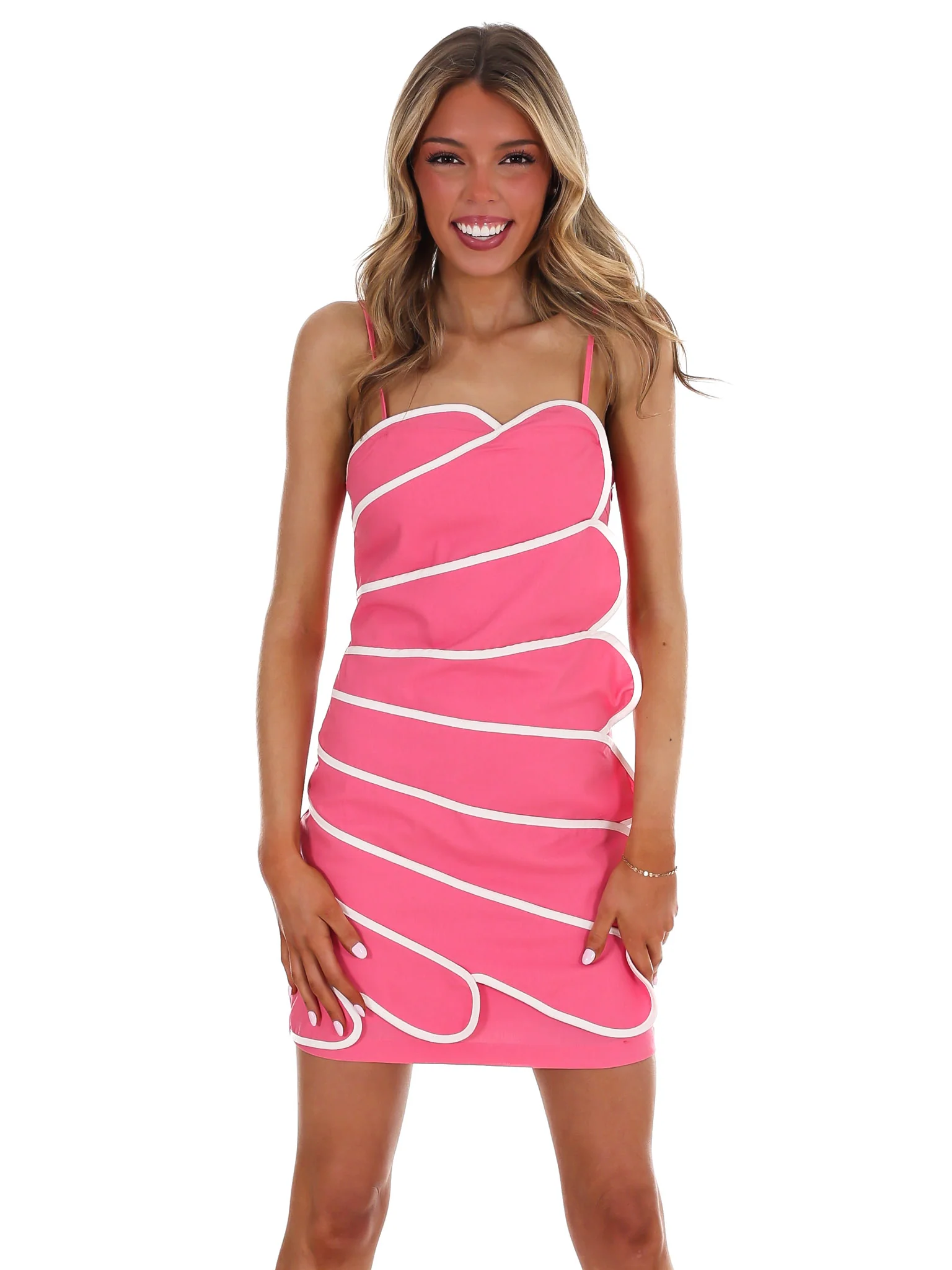 Sweet Contrast Mini Dress - Image 3