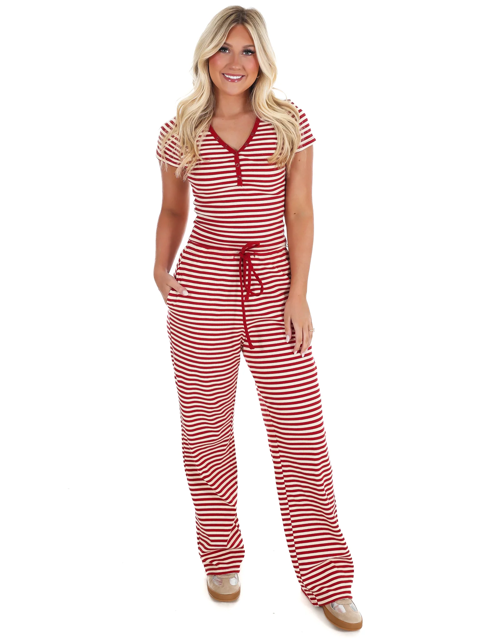 Sweet Intentions Stripe Snap Button Tee - Image 11