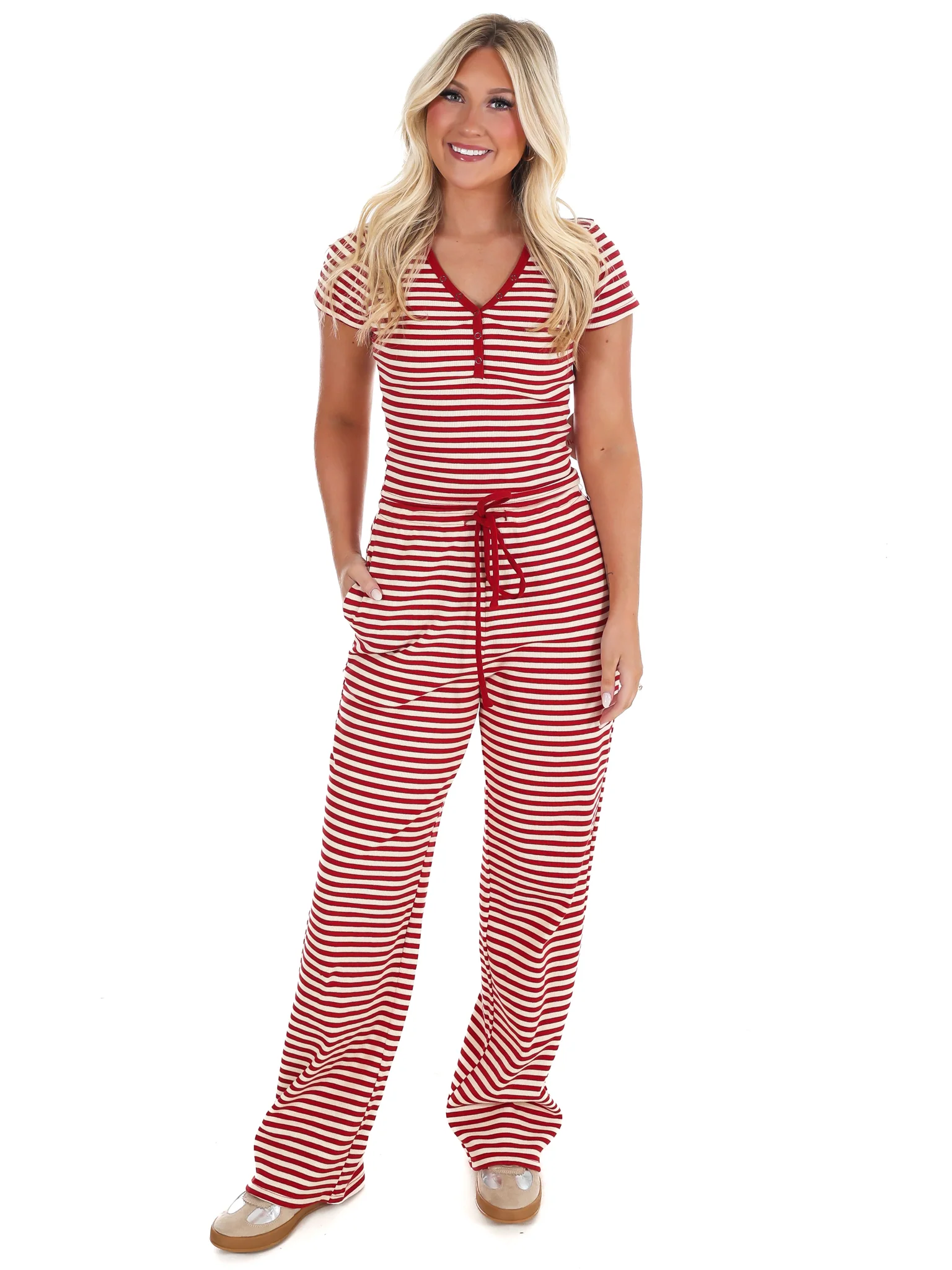 Sweet Intentions Stripe Snap Button Tee - Image 9