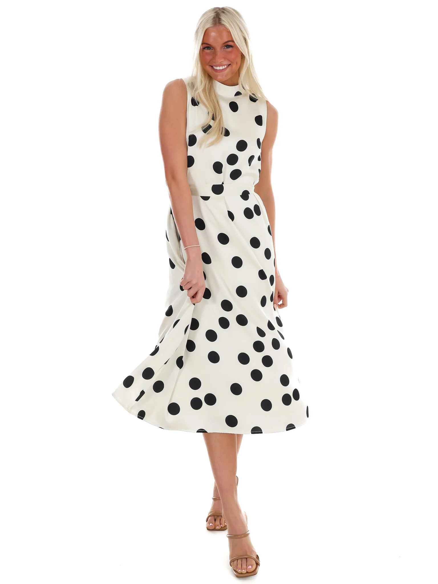 Sweet Spot Polka Dot Midi Dress - Image 2