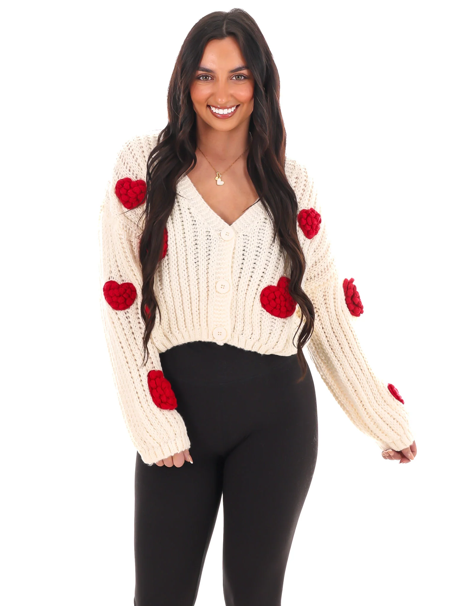 Sweetheart Knit Cardigan - Image 3