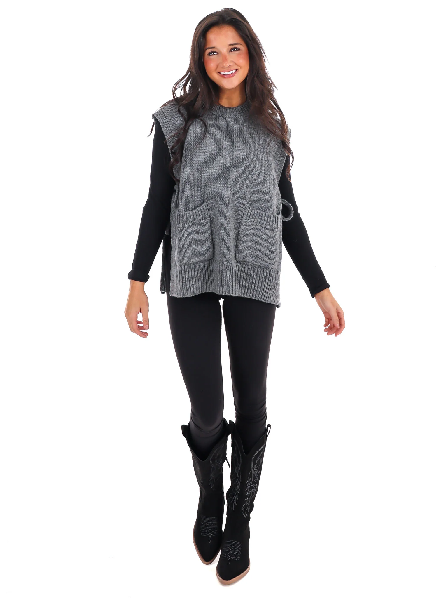 Swept Away Side Tie Sweater - Image 2