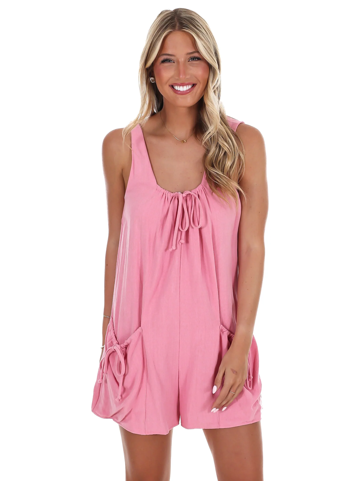 Take A Moment Linen Romper - Image 5