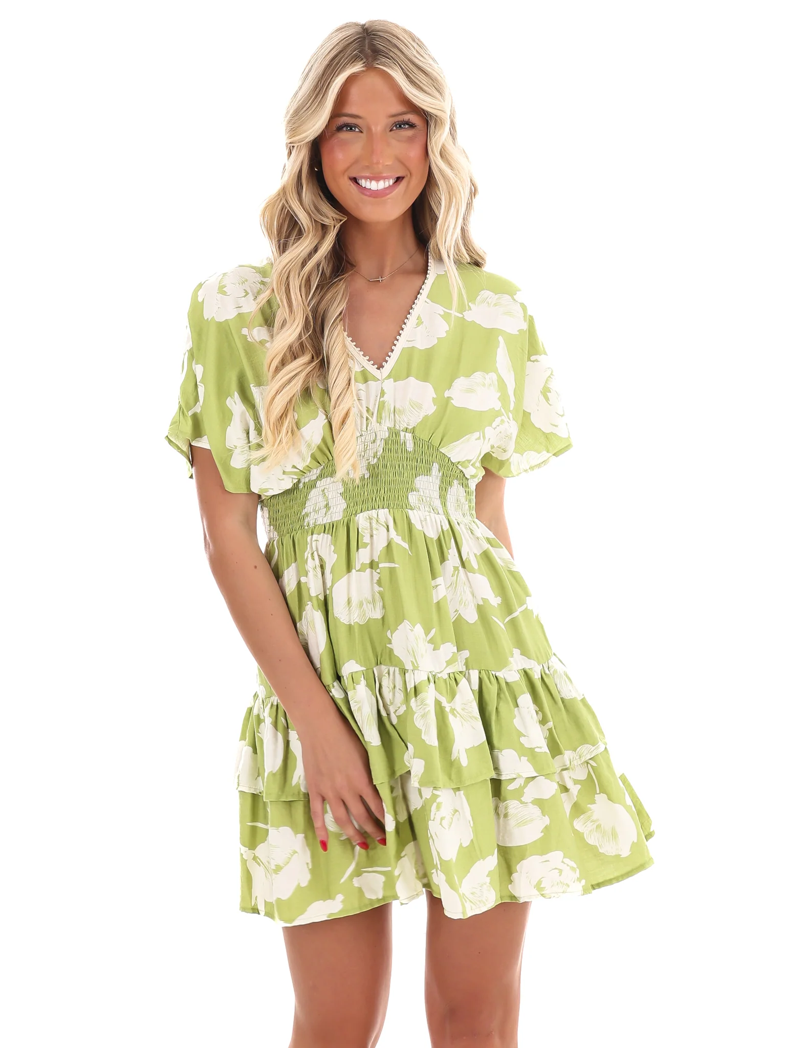 Take A Stroll Floral Mini Dress - Image 5