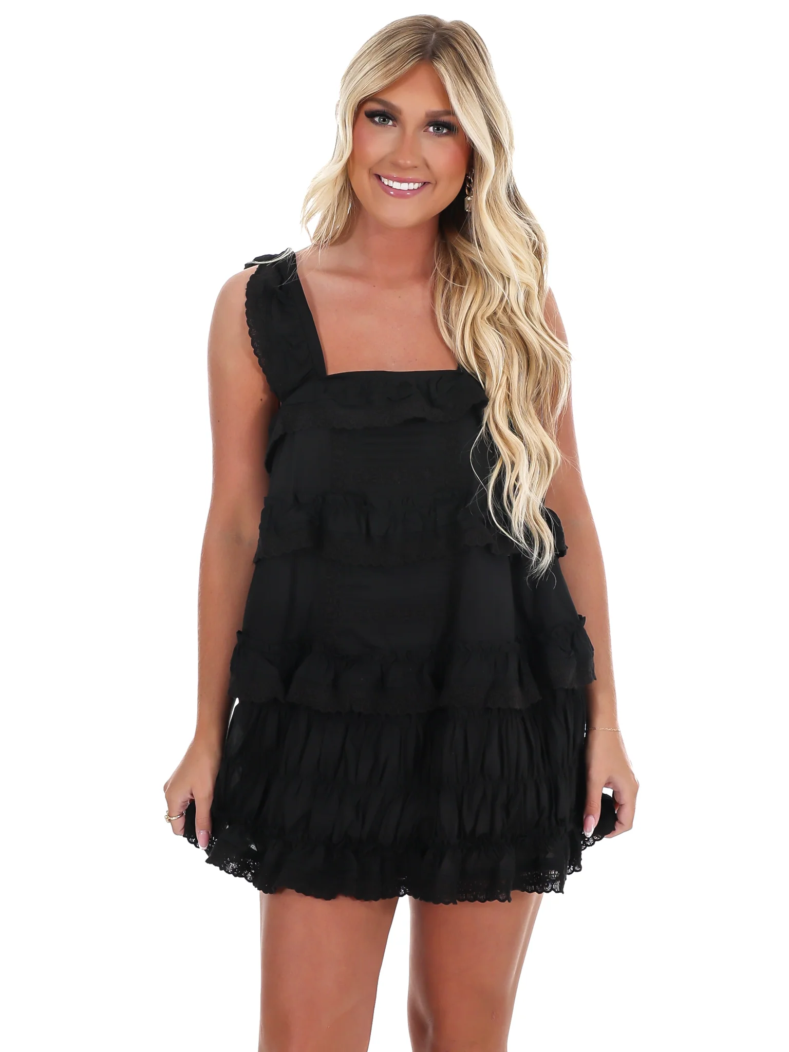 Take It Easy Ruffle Romper Dress - Image 5
