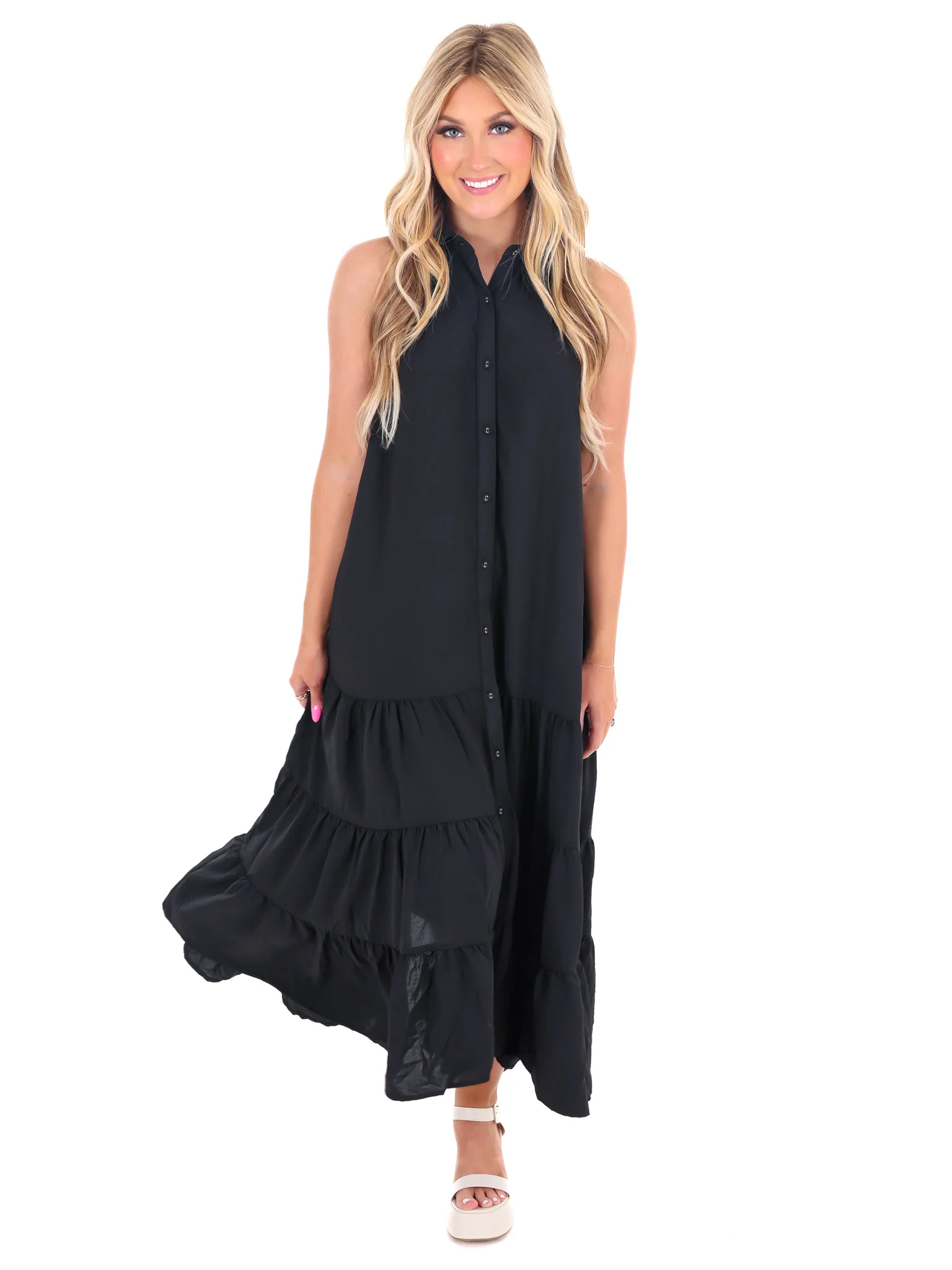 Take Me Back Halter Maxi Dress - Image 4