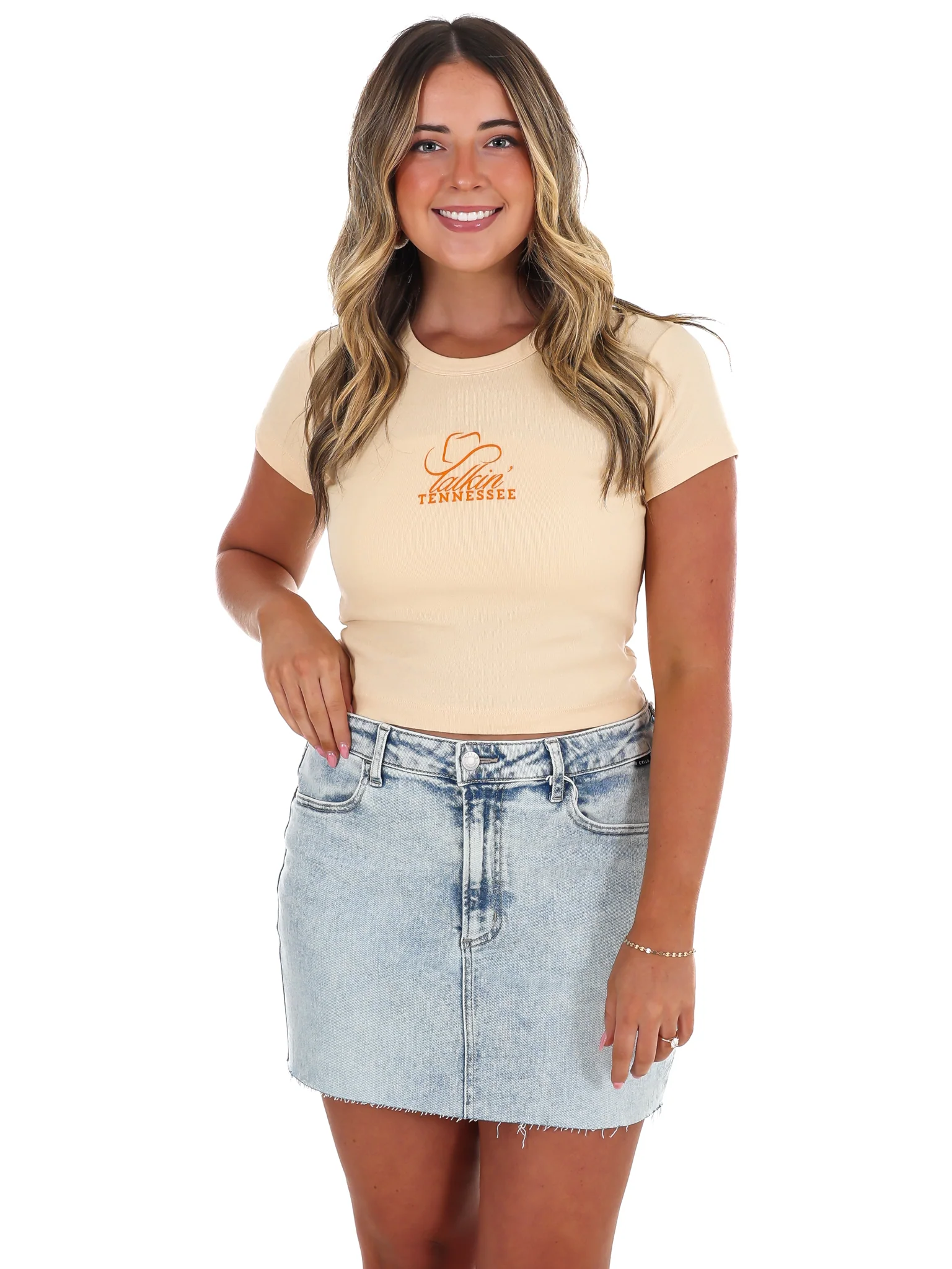 Talkin' Tennessee Cropped Baby Tee - Image 3