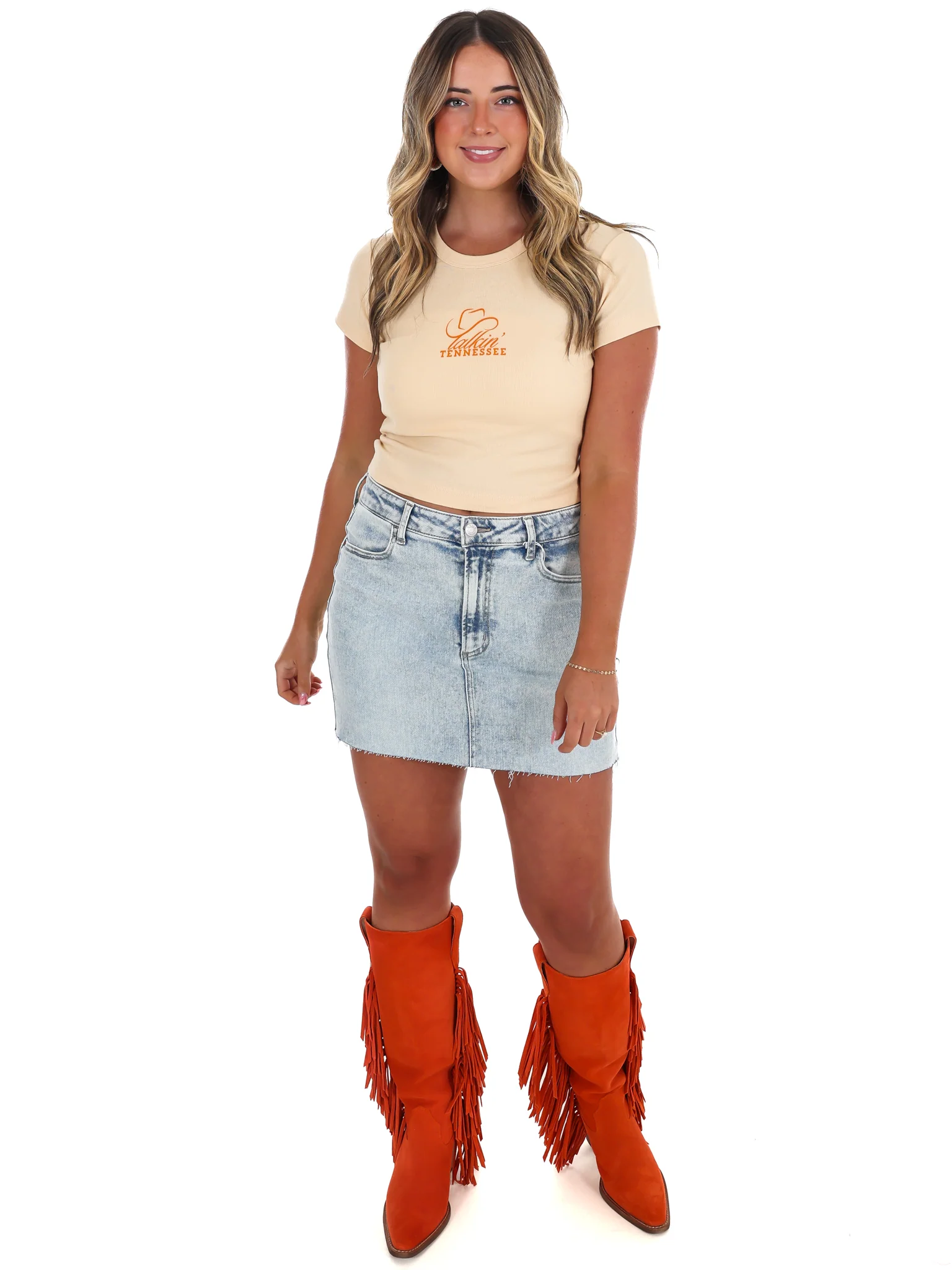 Talkin' Tennessee Cropped Baby Tee - Image 4