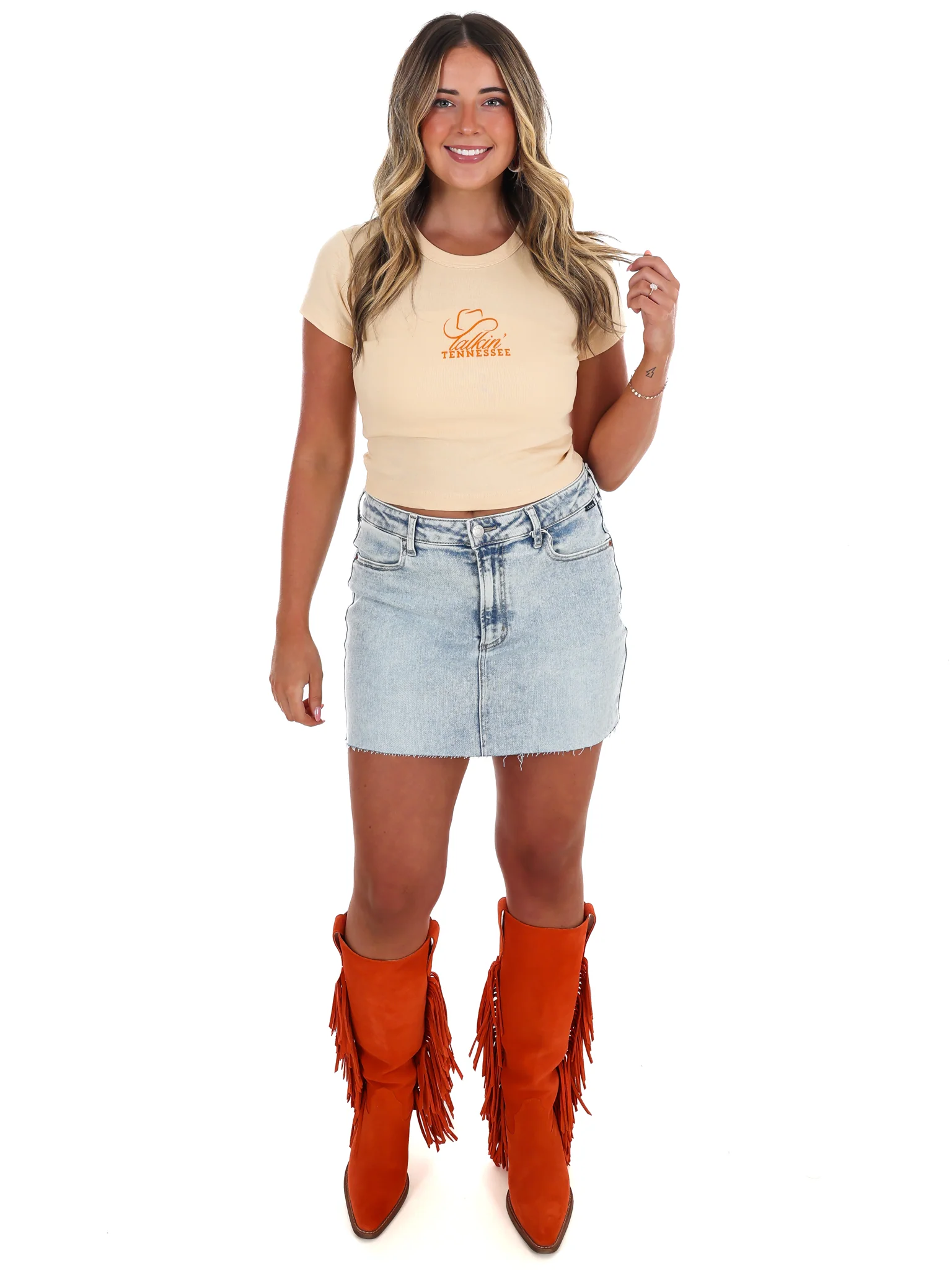 Talkin' Tennessee Cropped Baby Tee - Image 6