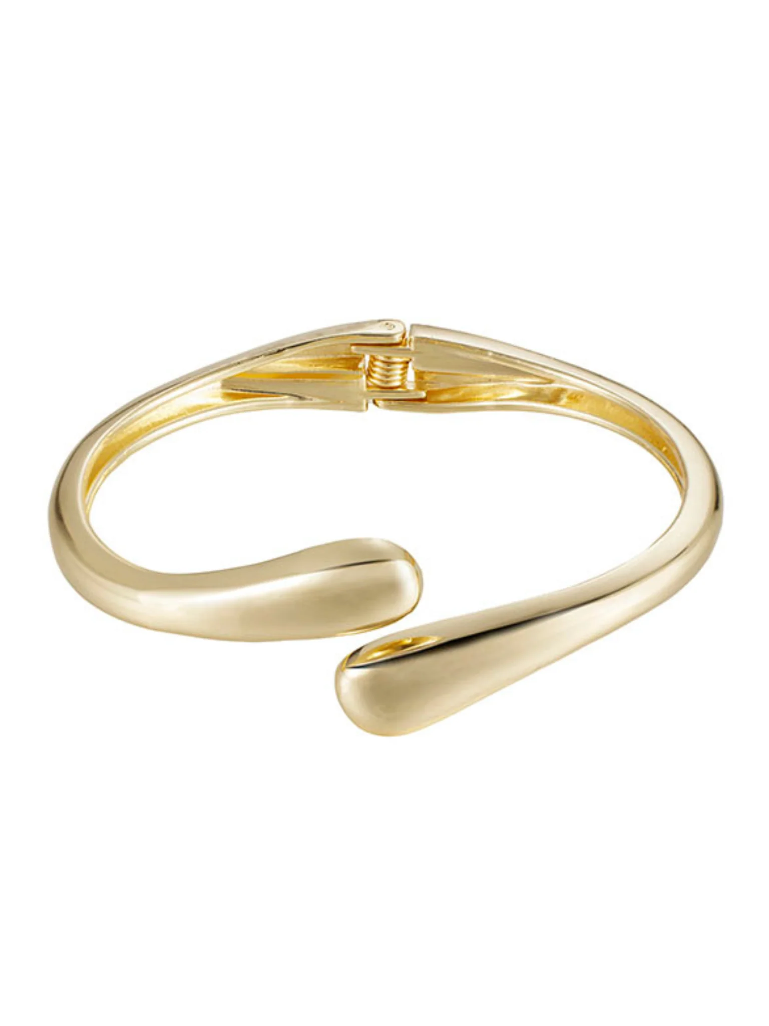 Teardrop Spring Hinge Bangle Bracelet