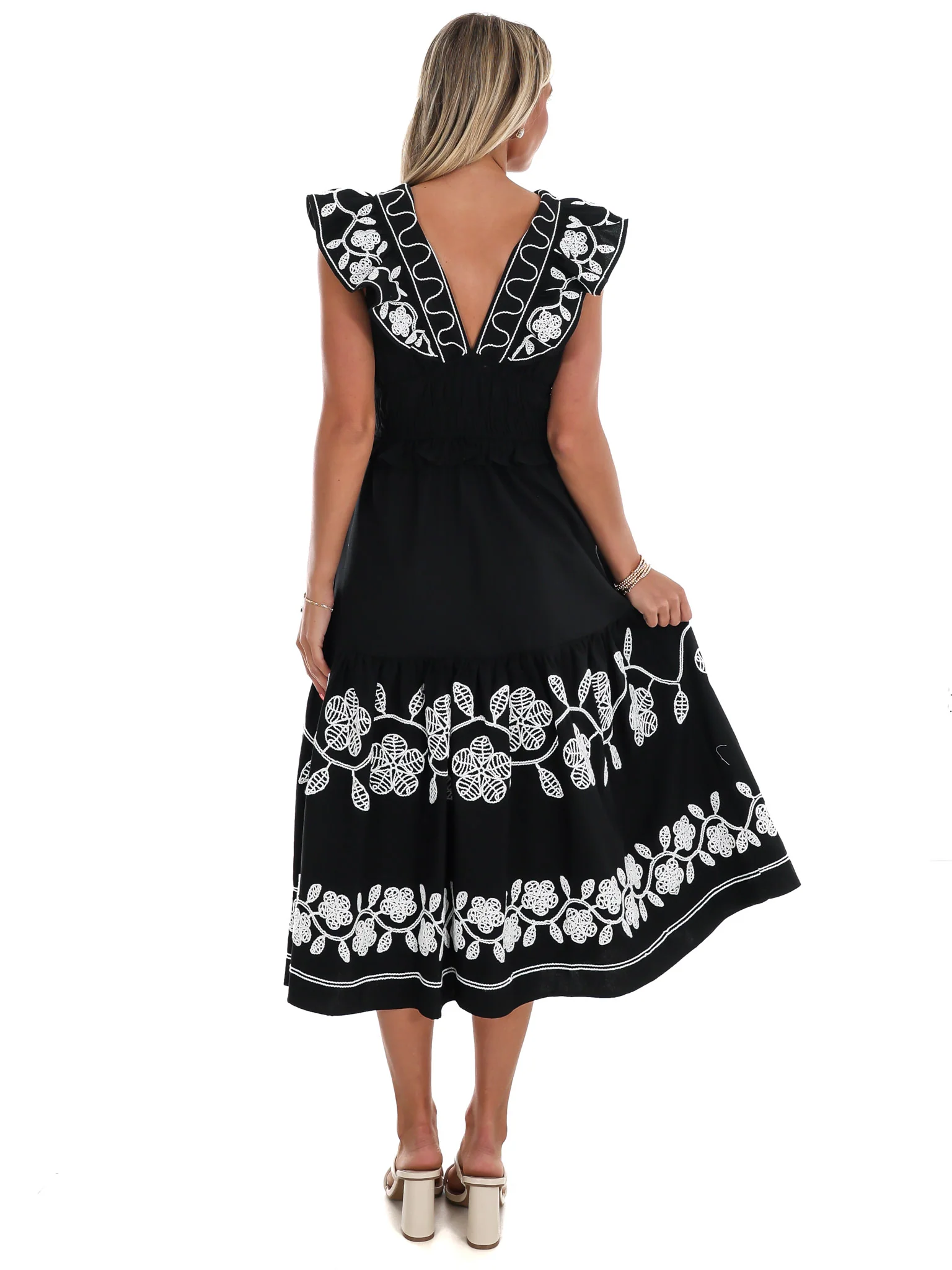 Tell Me Everything Embroidery Midi Dress - Image 6