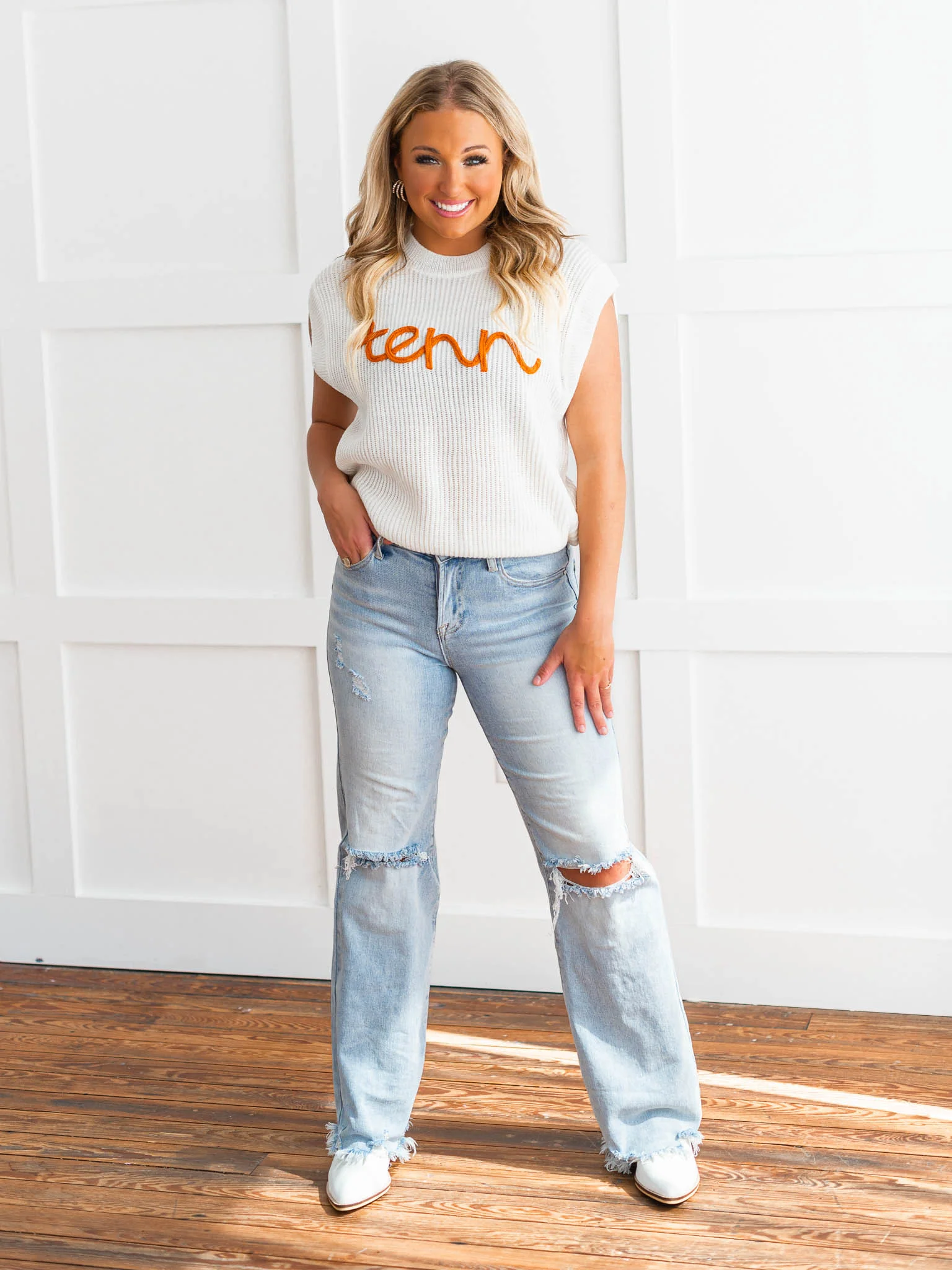 Tenn Embroidered Sweater Top - Image 2