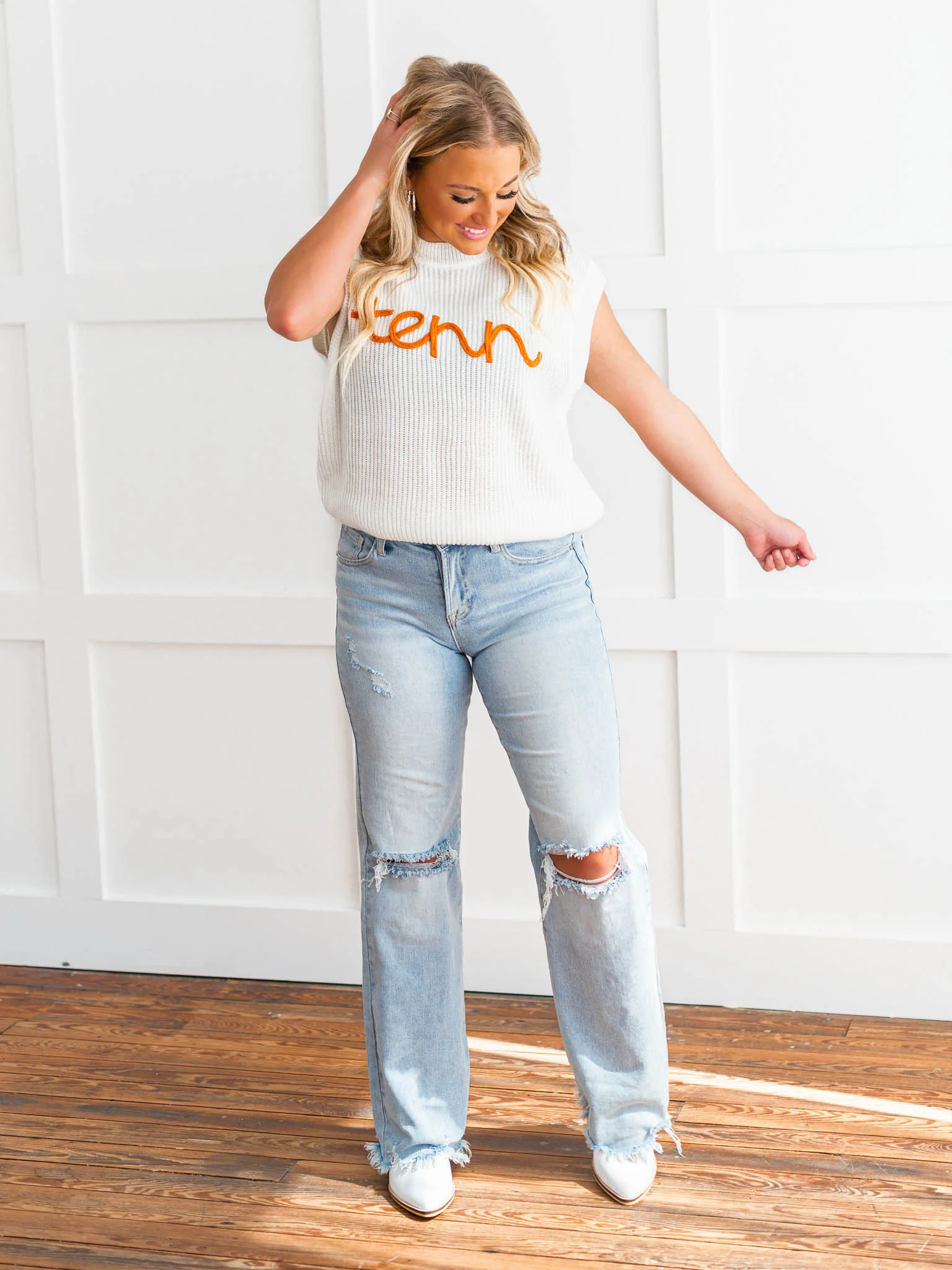 Tenn Embroidered Sweater Top - Image 5