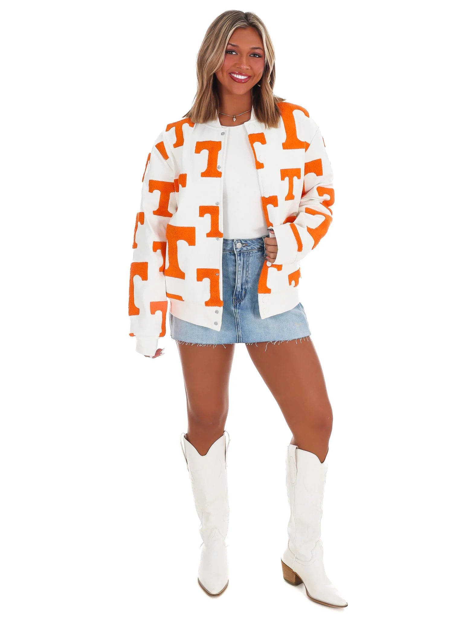 Tennessee Brigs Leather Bomber Jacket - Image 2
