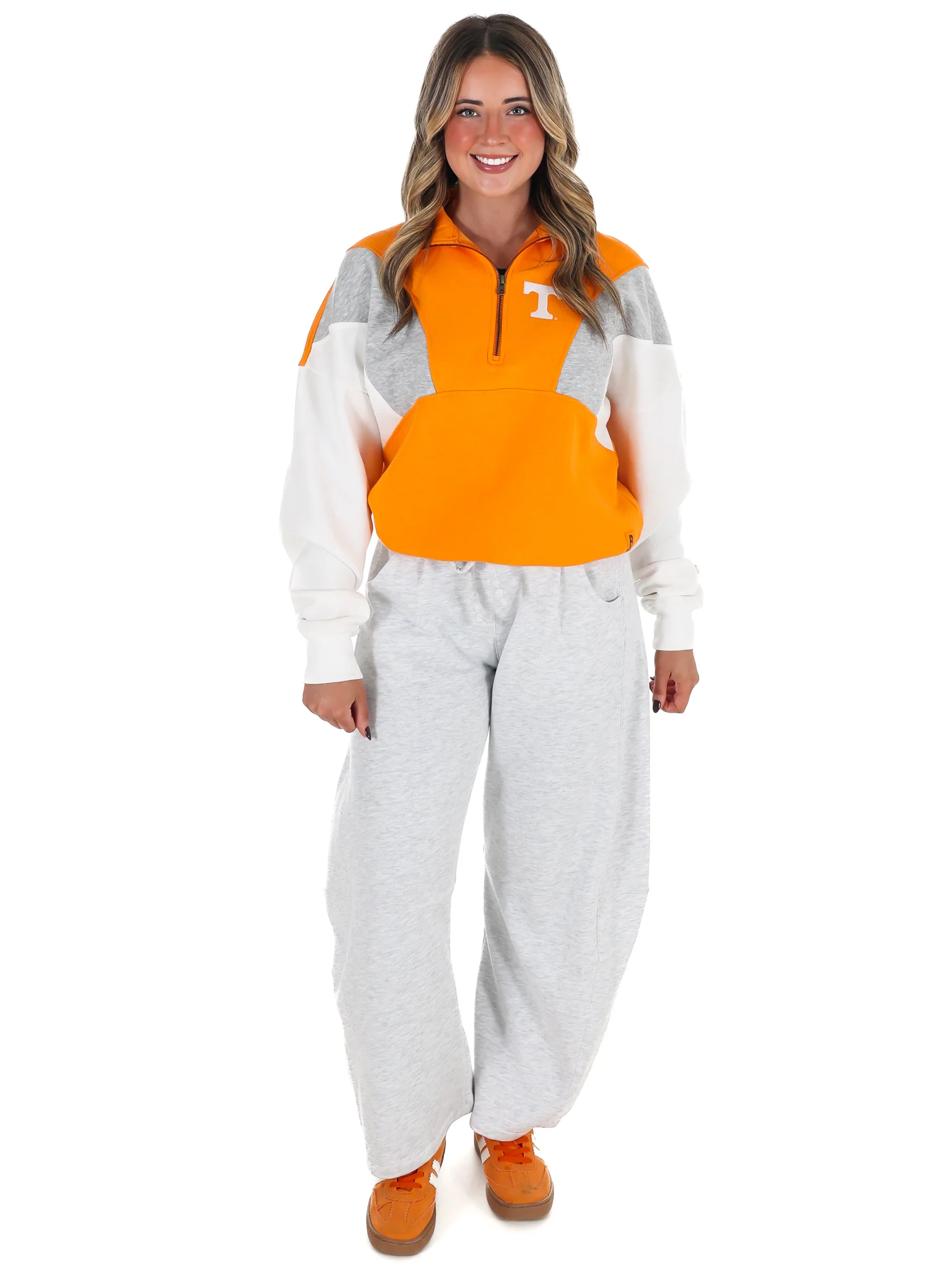 Tennessee Contrast Half Zip Pullover - Image 2