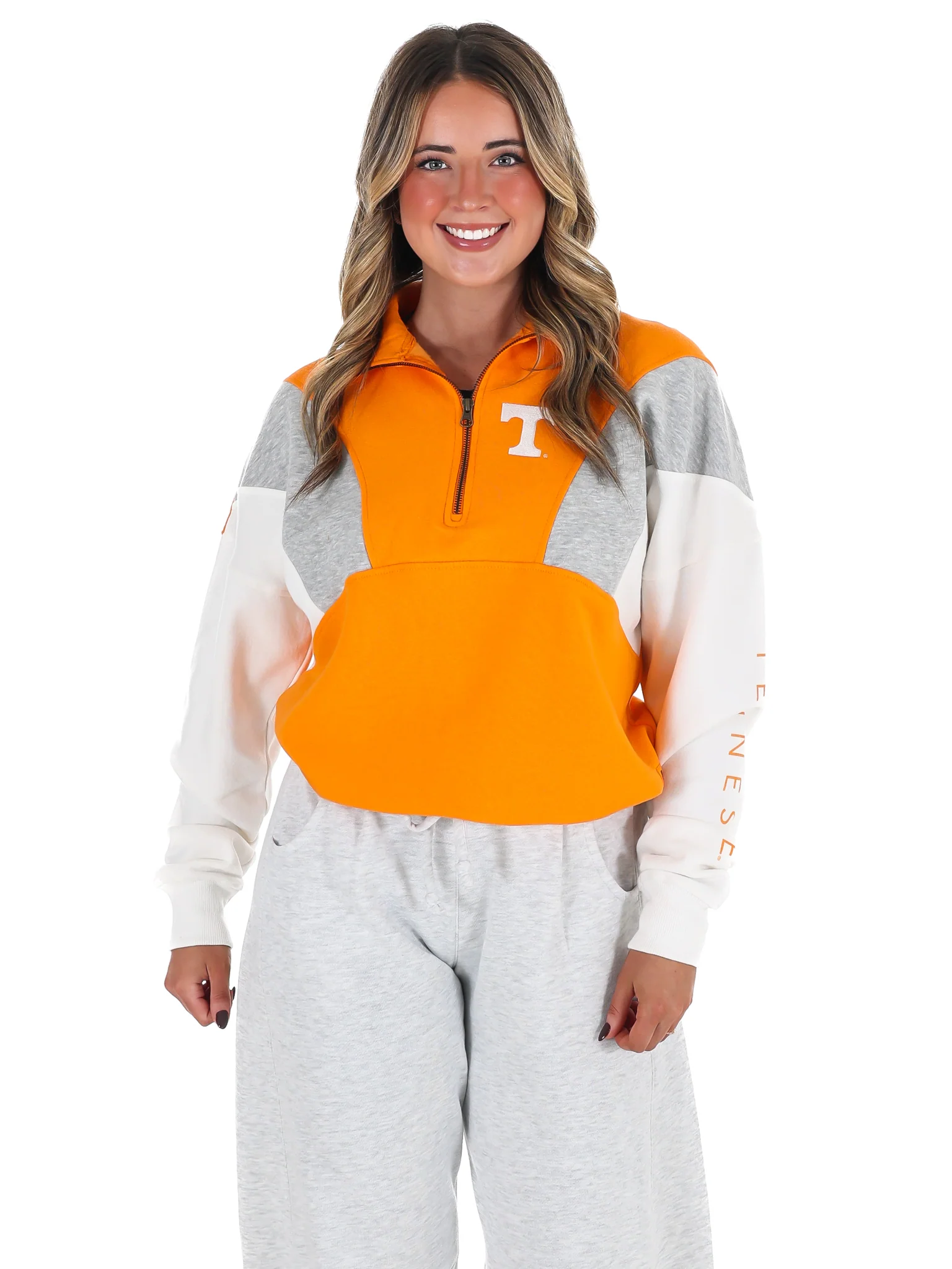 Tennessee Contrast Half Zip Pullover - Image 3