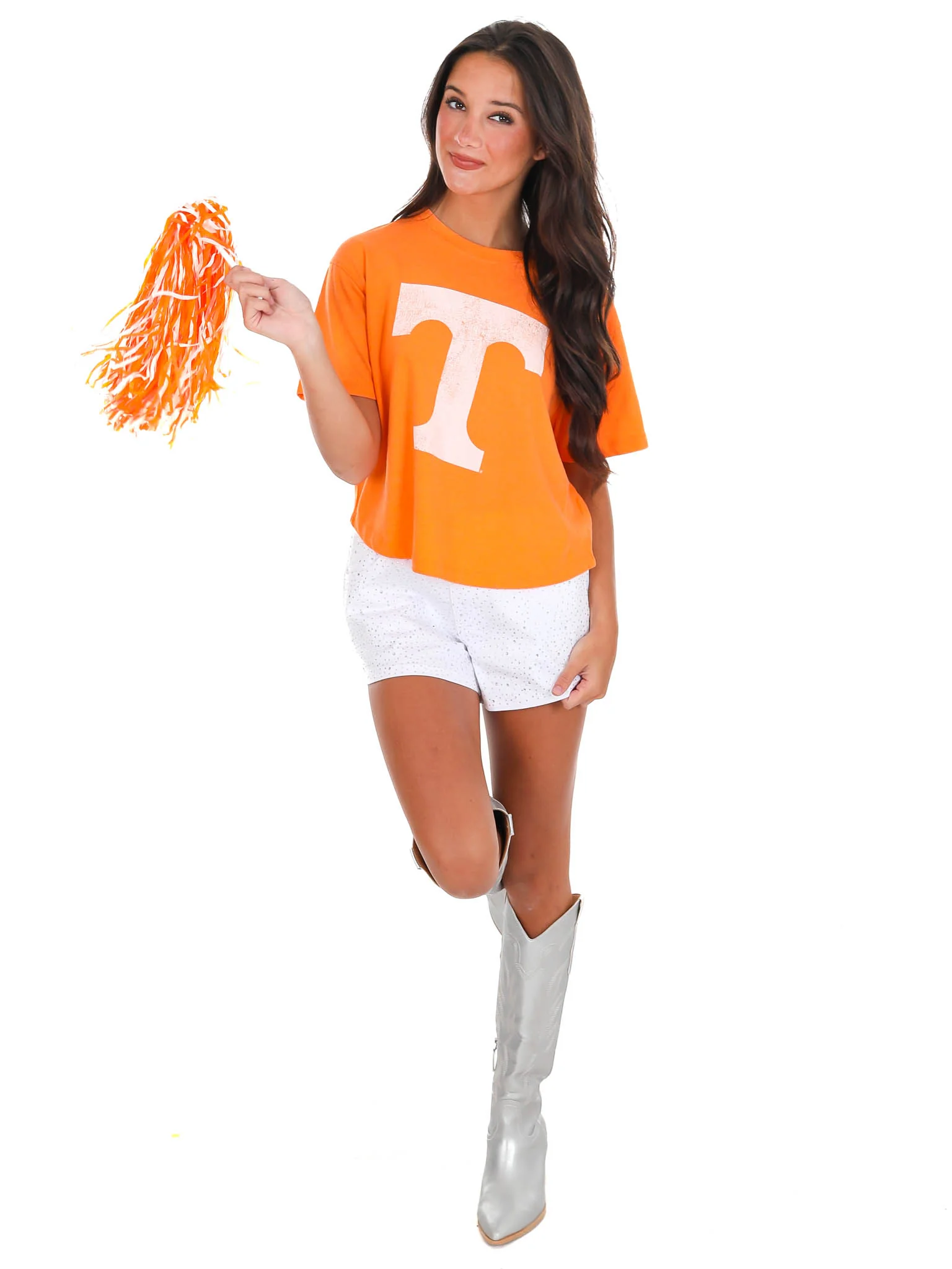 Tennessee Distressed Logo Crop Top - Image 13