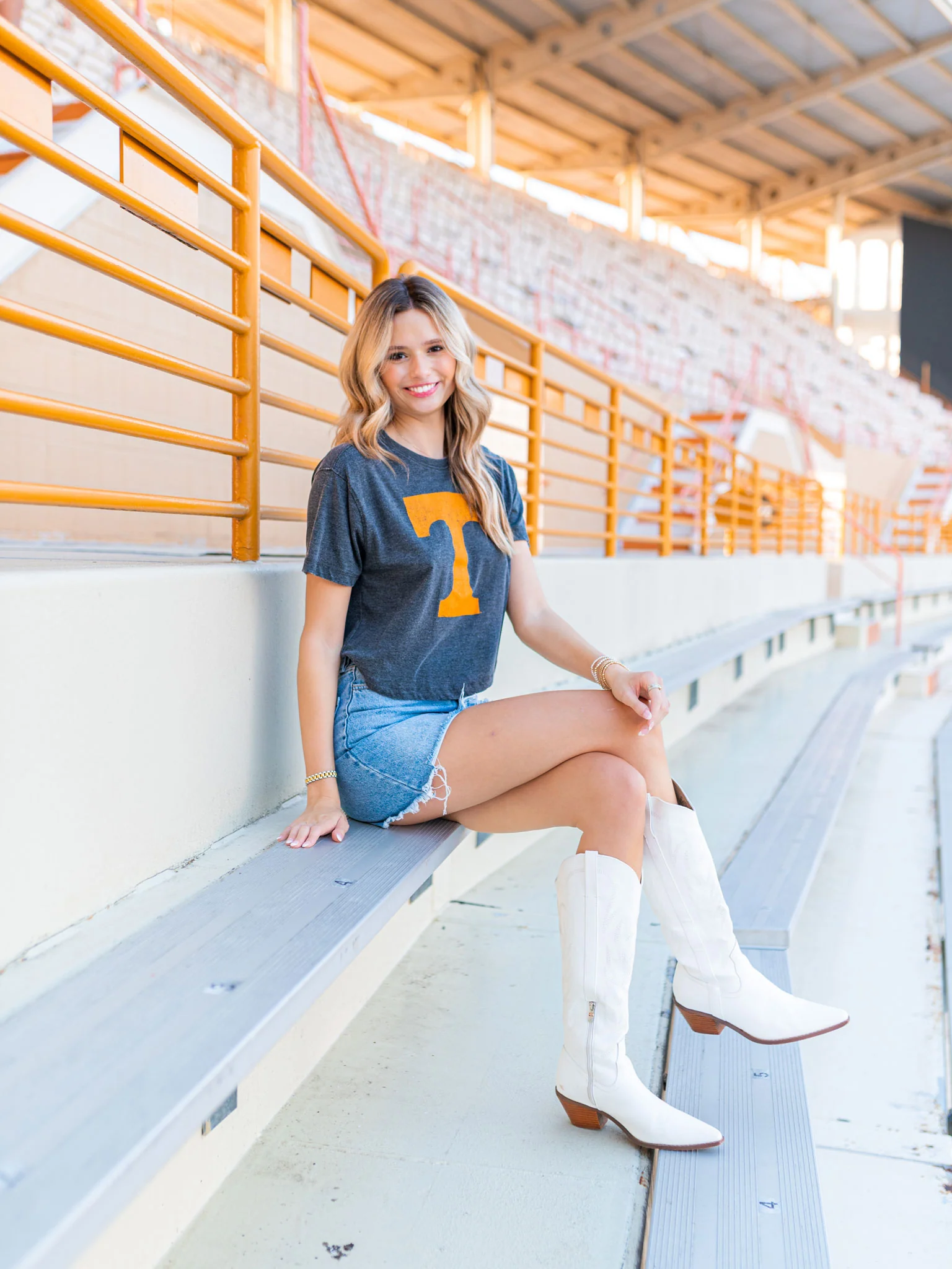 Tennessee Distressed Logo Crop Top - Image 24