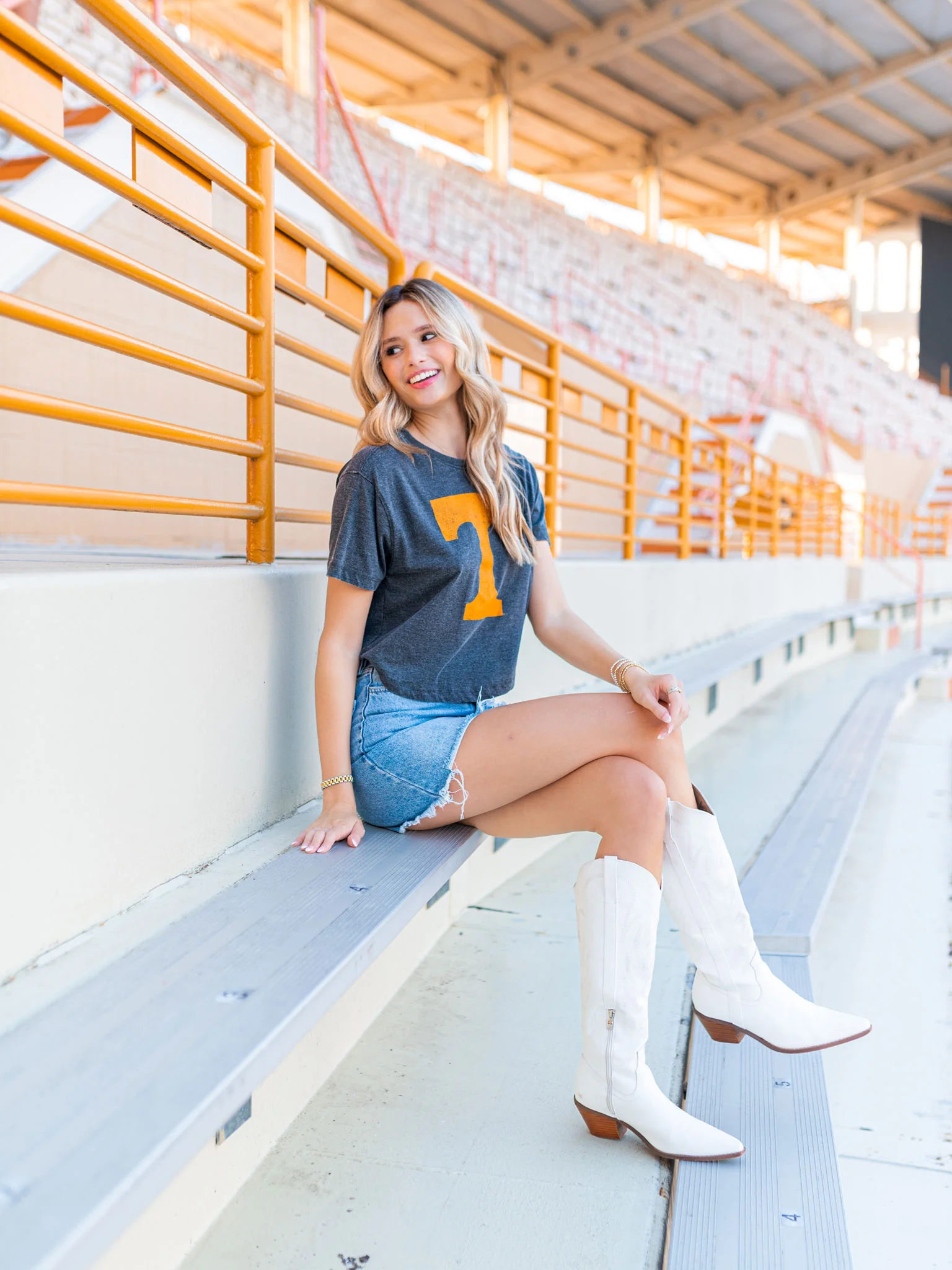 Tennessee Distressed Logo Crop Top - Image 26