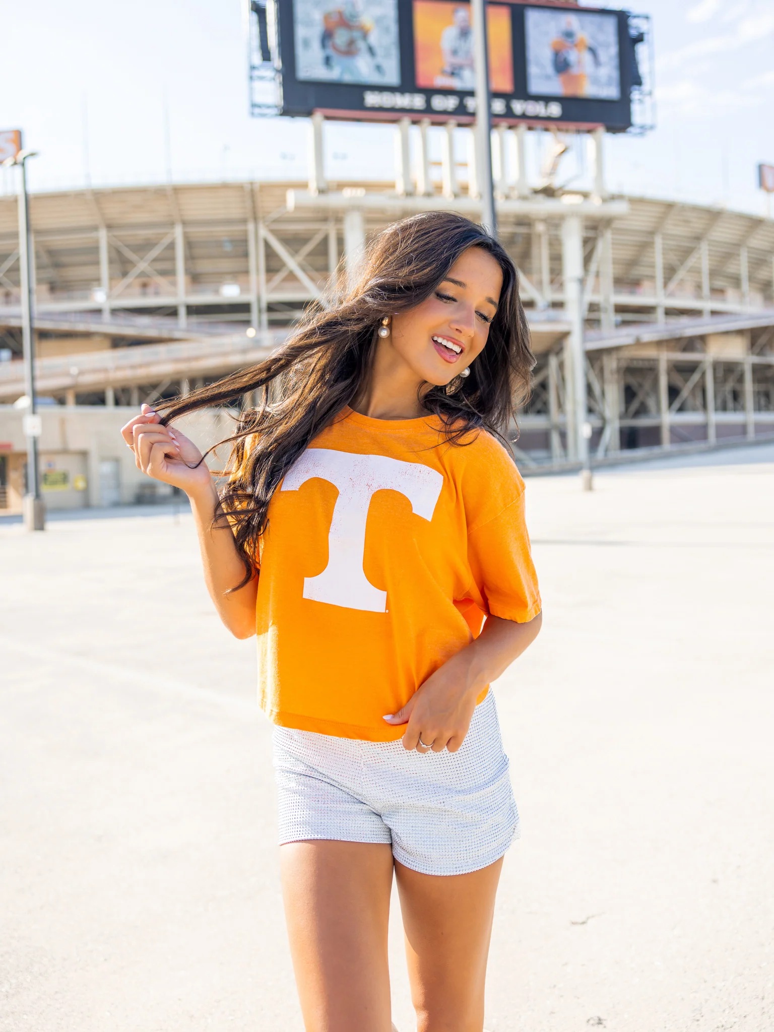 Tennessee Distressed Logo Crop Top - Image 5