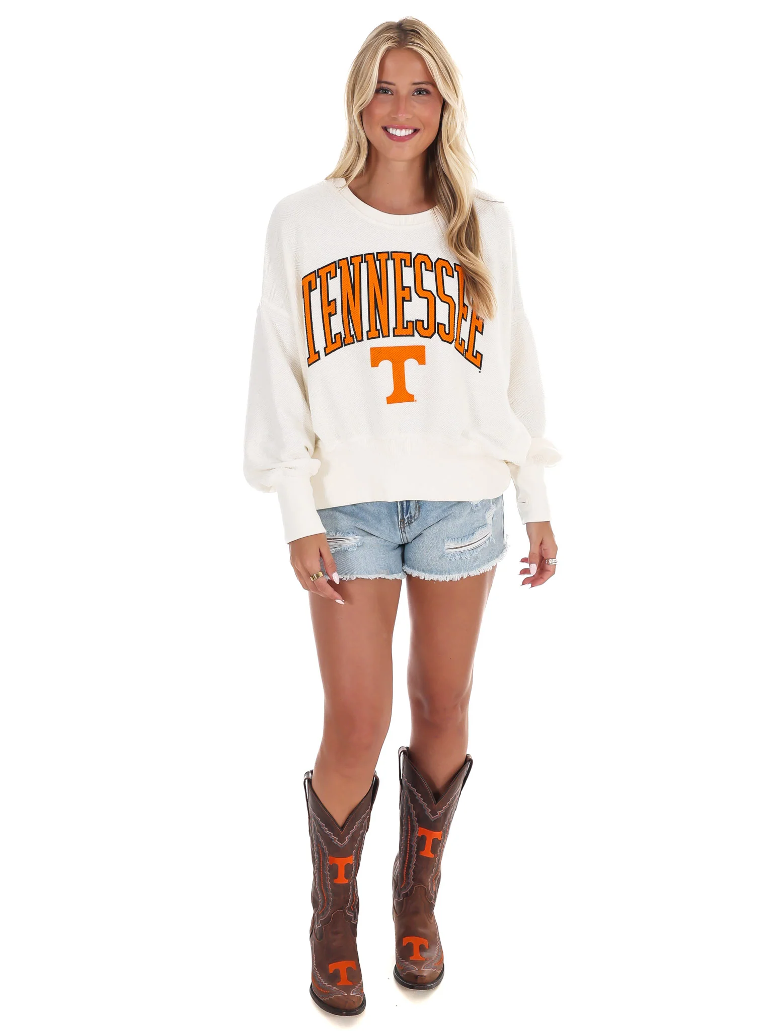 Tennessee Herringbone Fleece Sweatshirt - Image 2