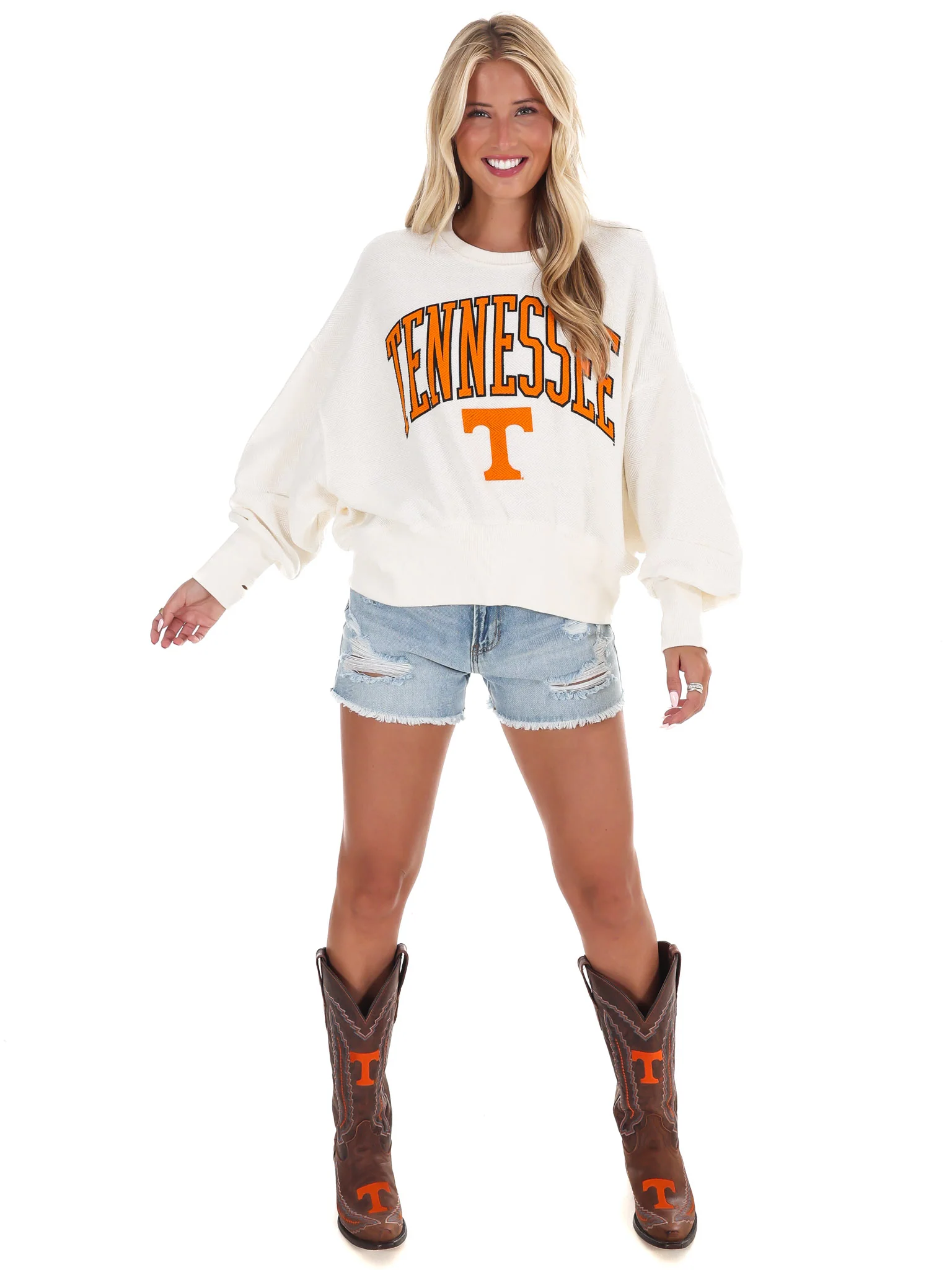 Tennessee Herringbone Fleece Sweatshirt - Image 6
