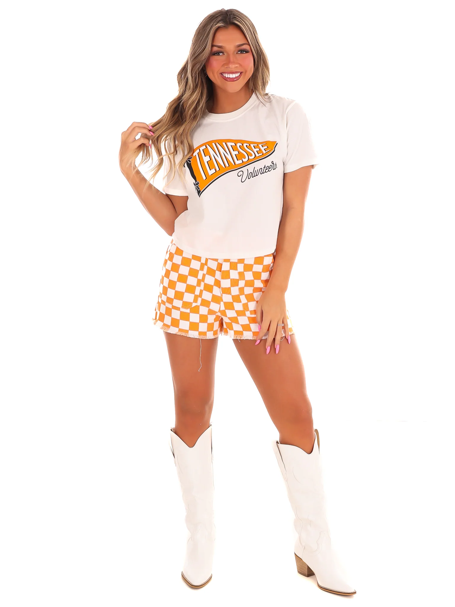 Tennessee Pennant Flag Crop Top - Image 2