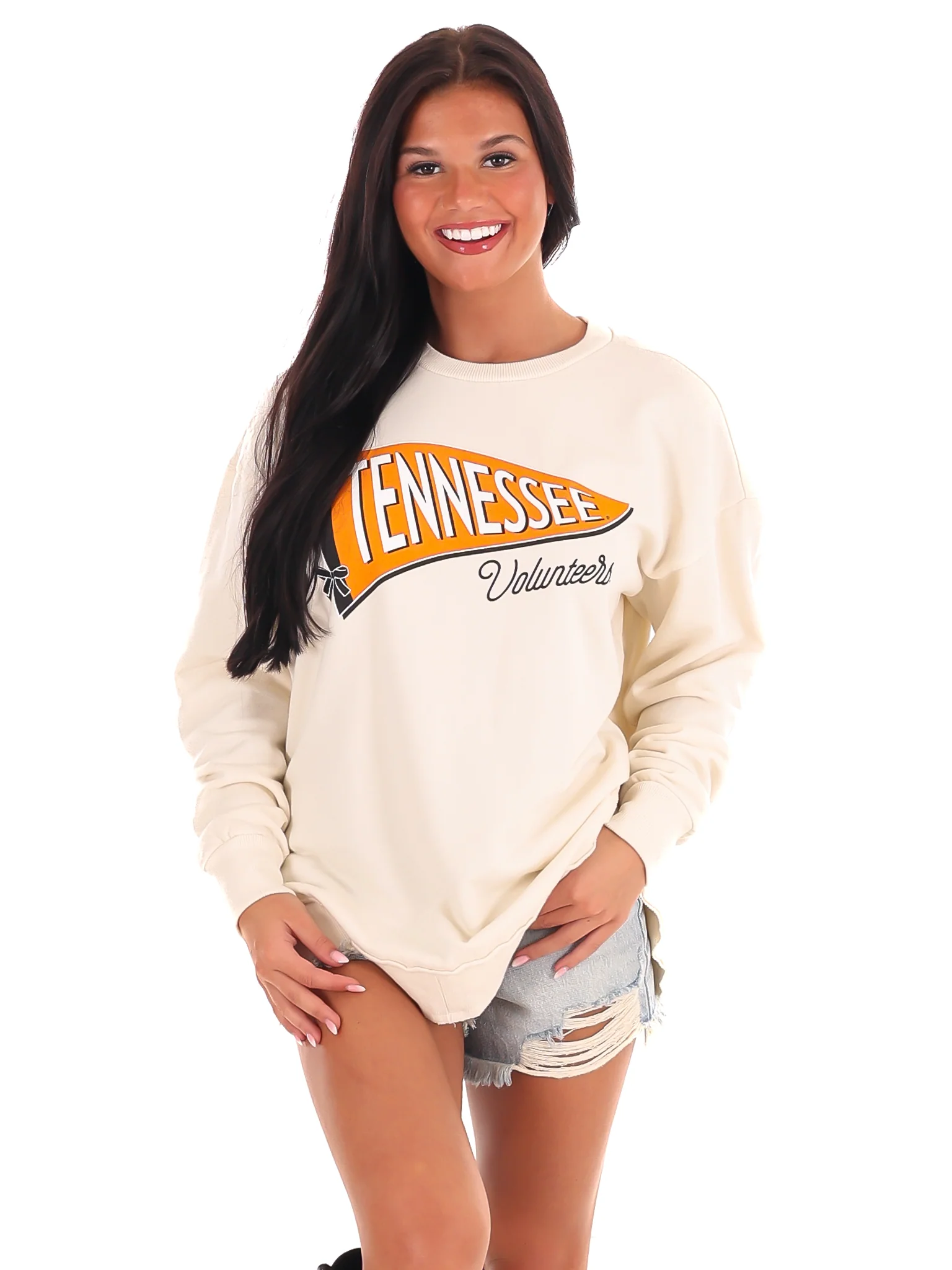 Tennessee Pennant Flag Rounded Fleece Pullover - Image 3
