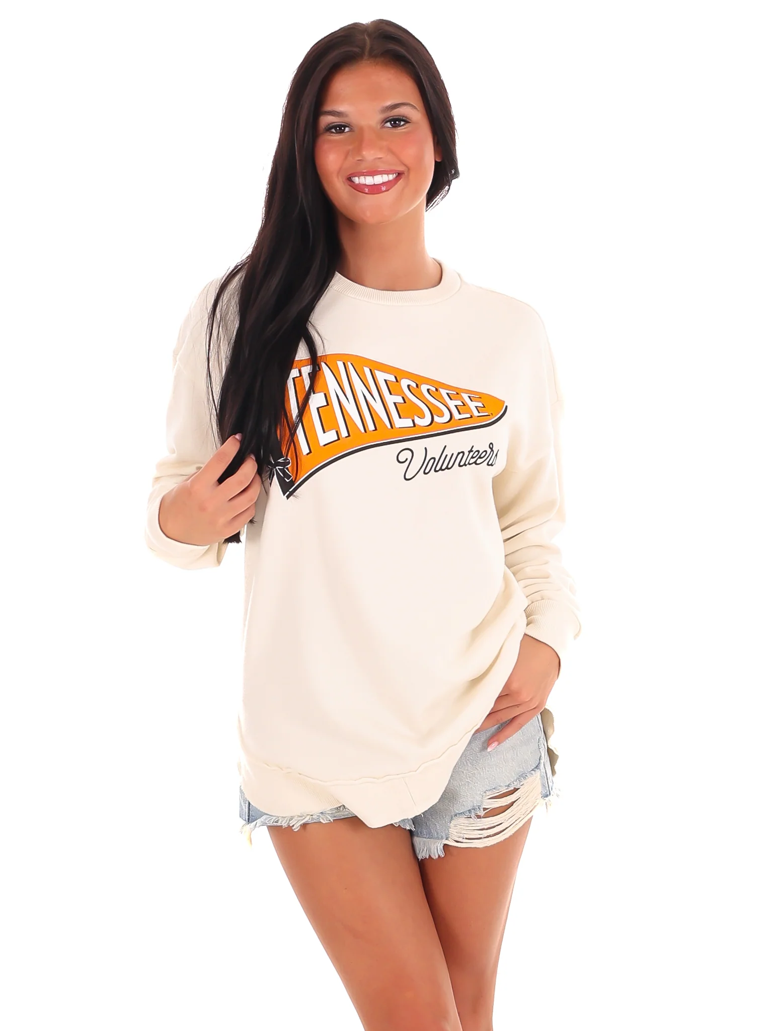 Tennessee Pennant Flag Rounded Fleece Pullover - Image 5