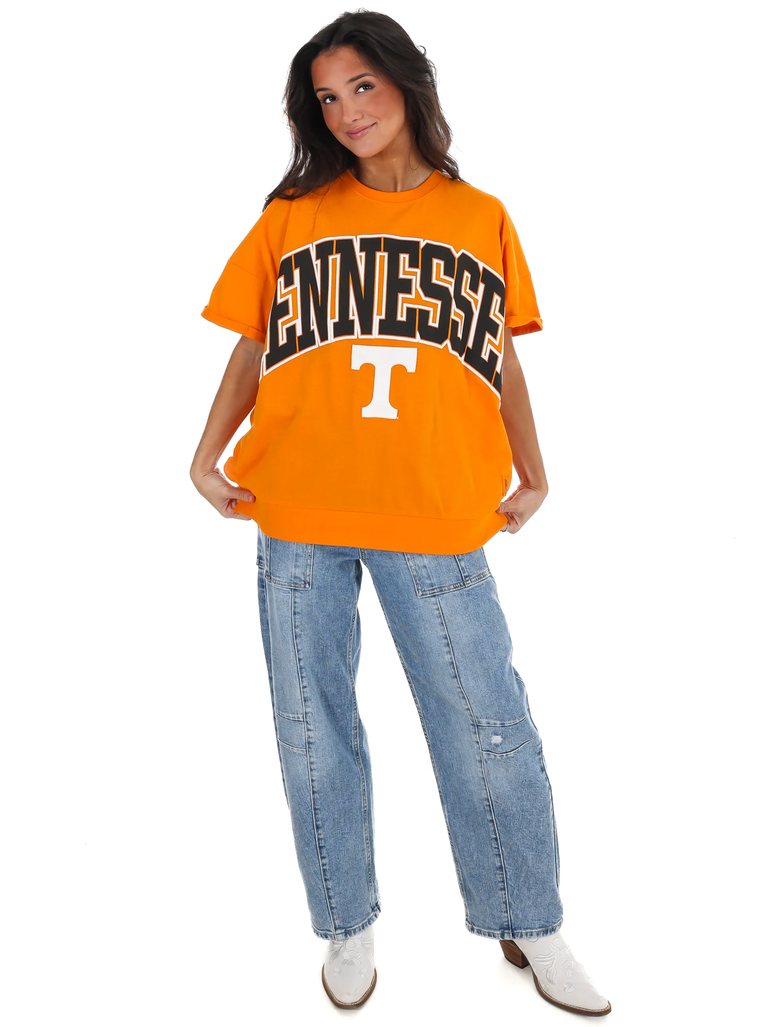 Tennessee Rolled Sleeve Oversized Top - Image 4