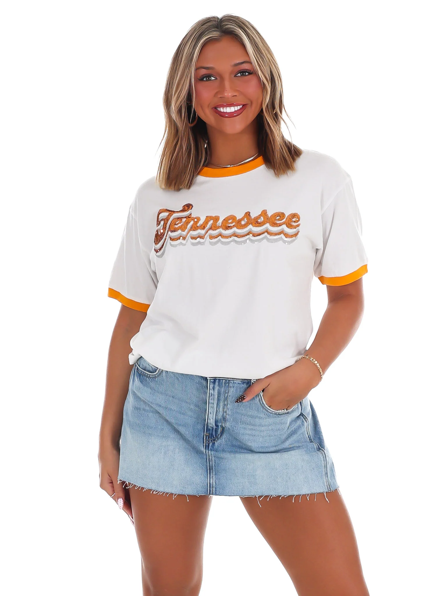 Tennessee Sequin Ringer Tee - Image 5
