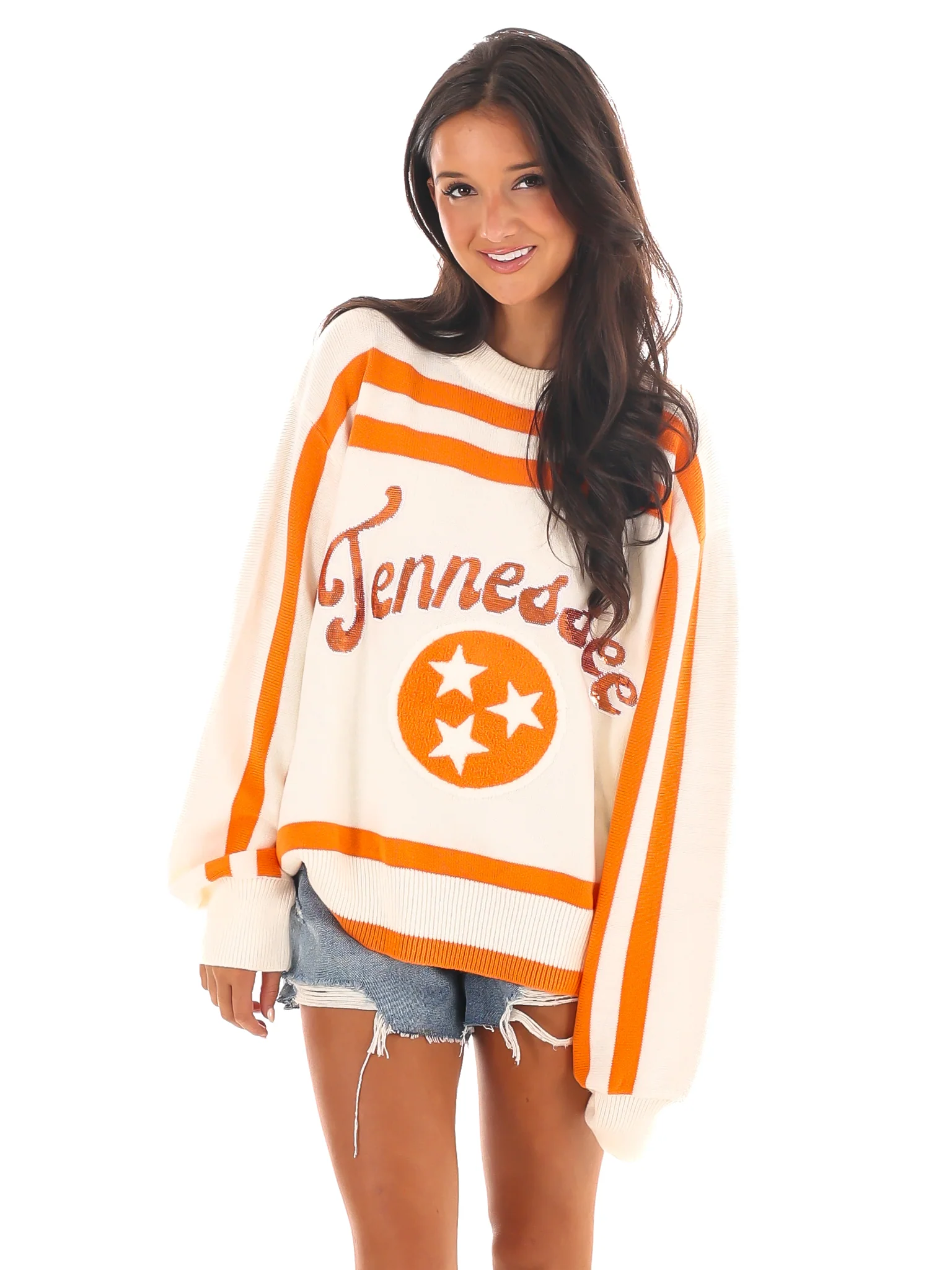 Tennessee Striped Long Sleeve Sweater - Image 4