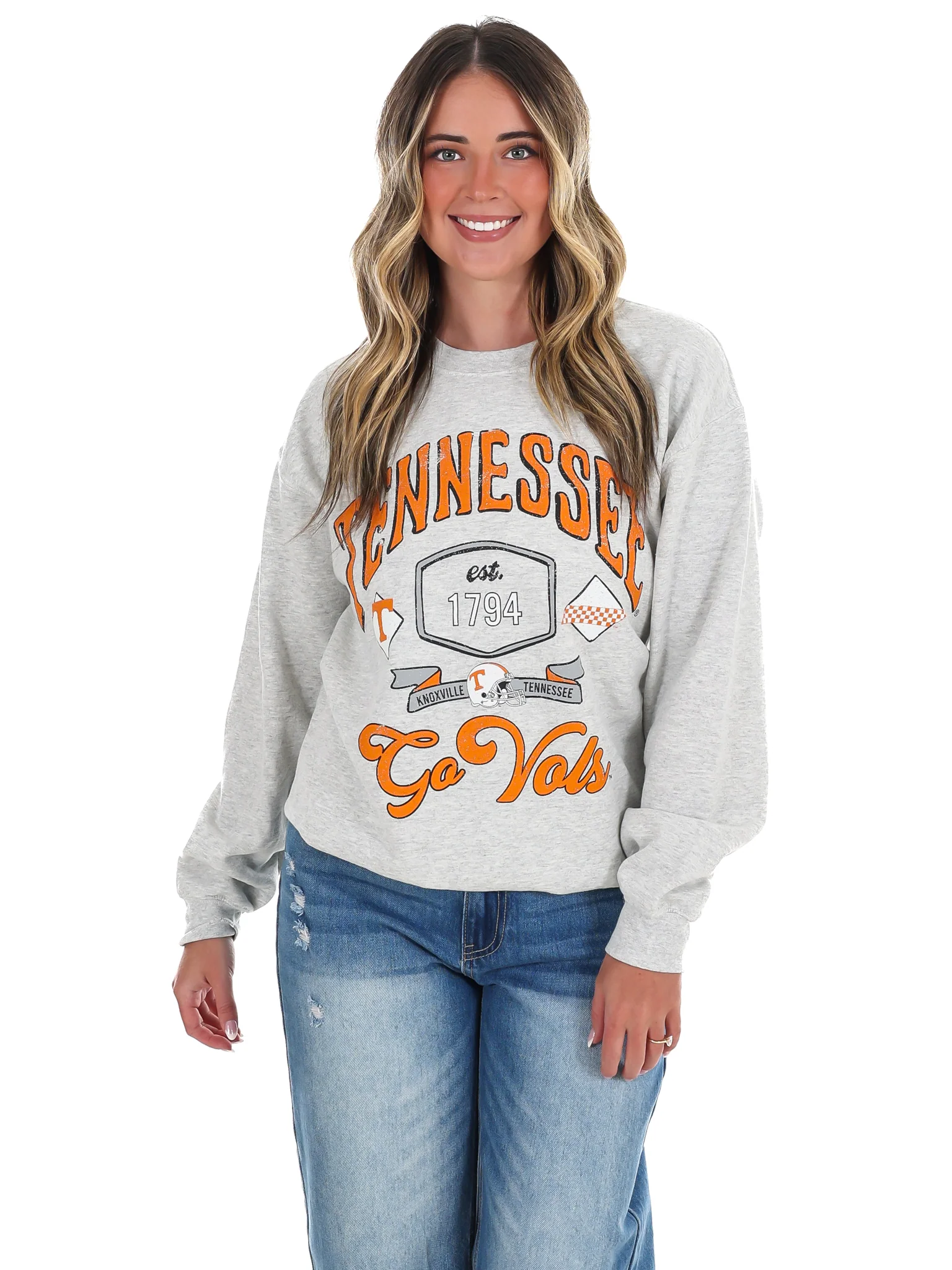 Tennessee Vols Patches 25 Thrifted Sweatshirt - Image 5
