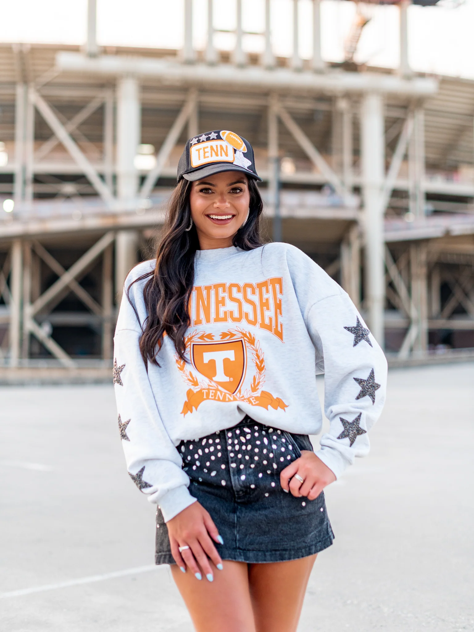 Tennessee Volunteers All-Star Embellished Sleeve Crewneck Pullover - Image 3