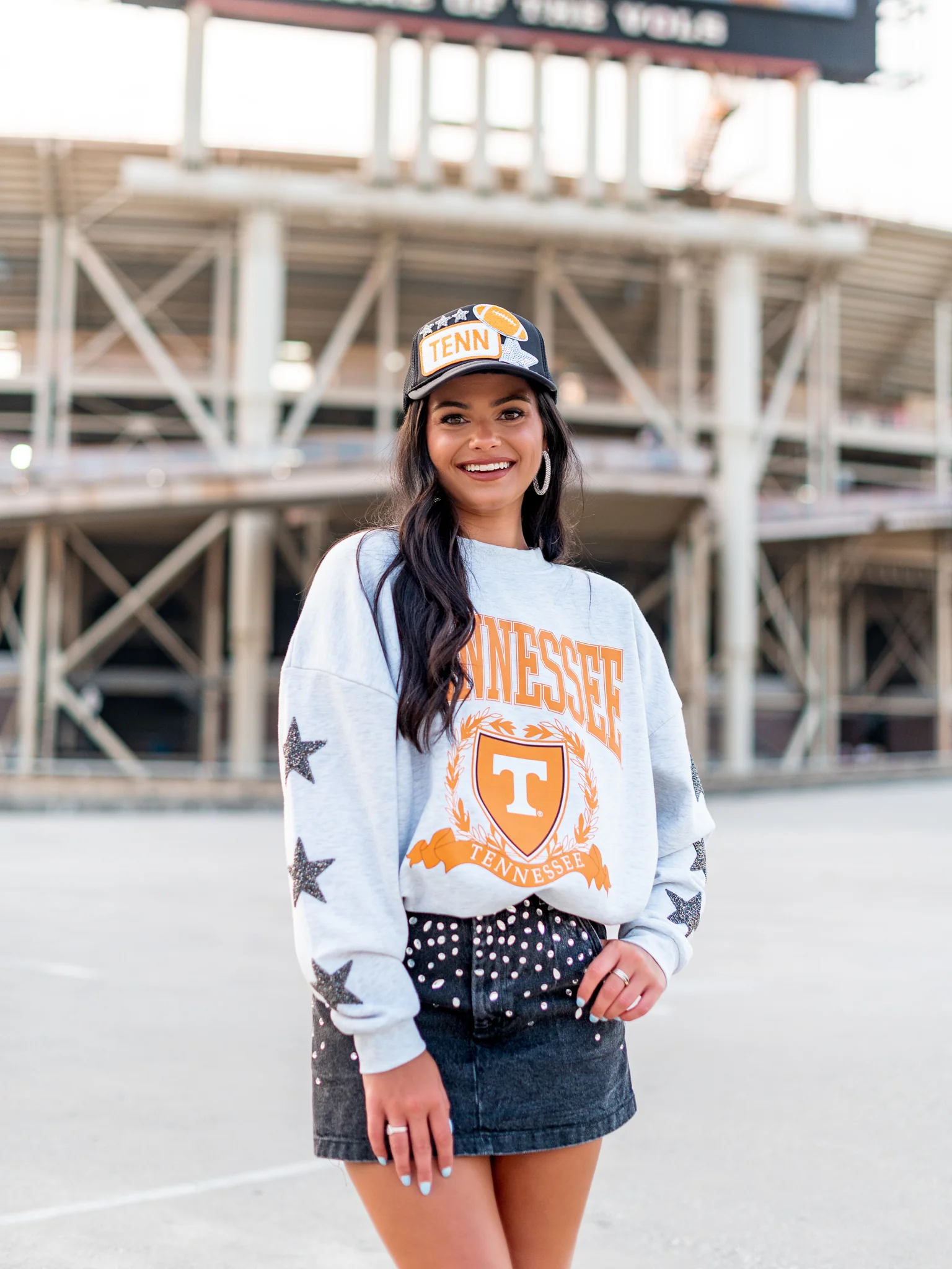 Tennessee Volunteers All-Star Embellished Sleeve Crewneck Pullover - Image 5