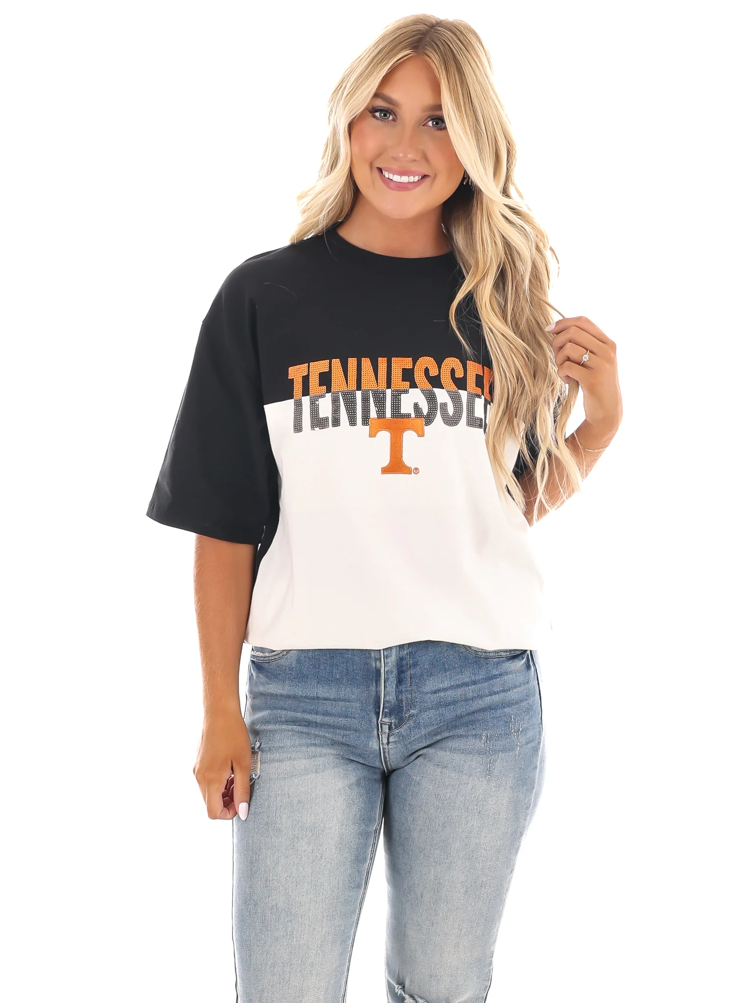 Tennessee Volunteers Colorblock Oversized Tee - Image 9
