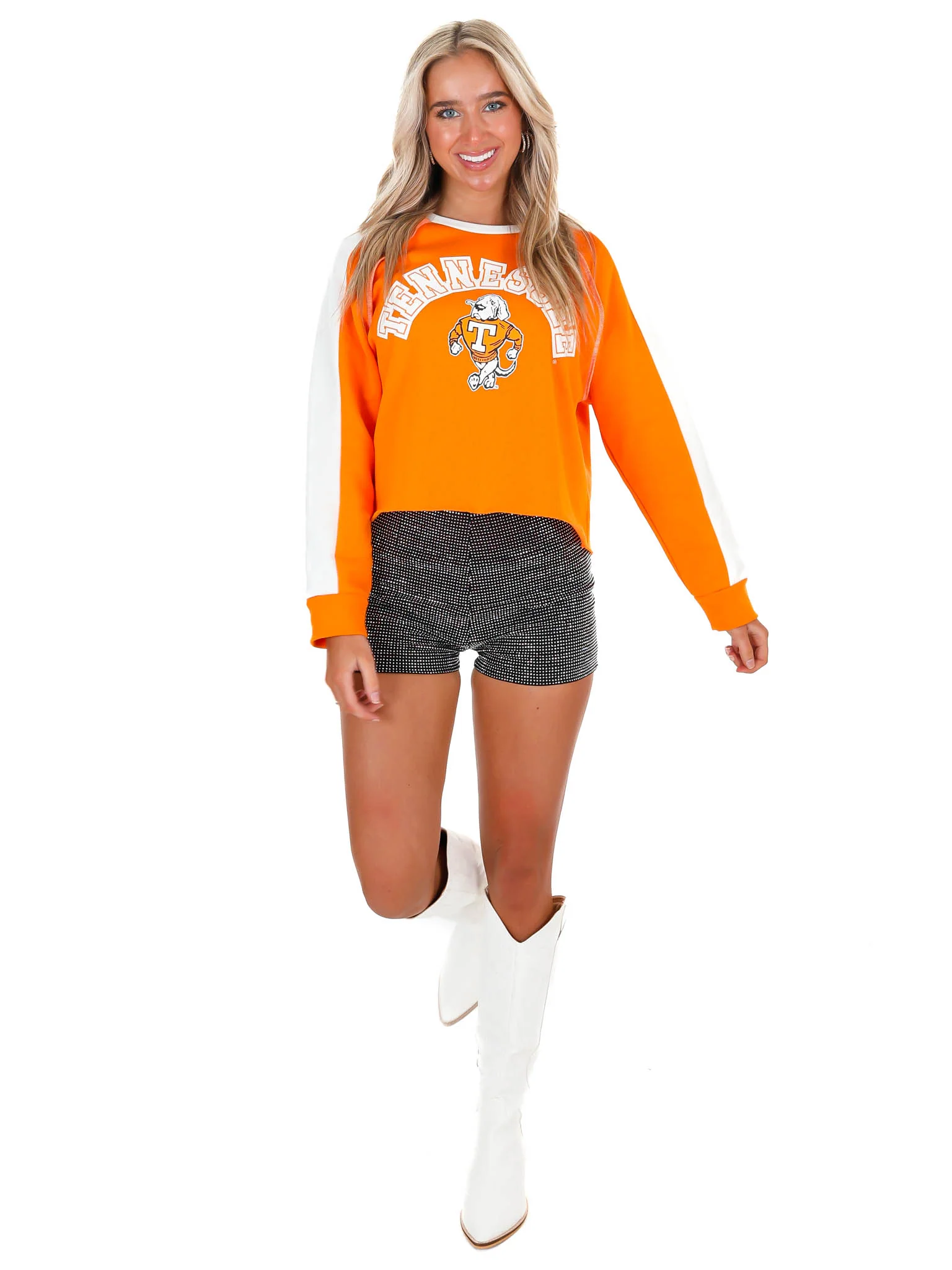 Tennessee Volunteers Contrast Cropped Pullover - Image 5