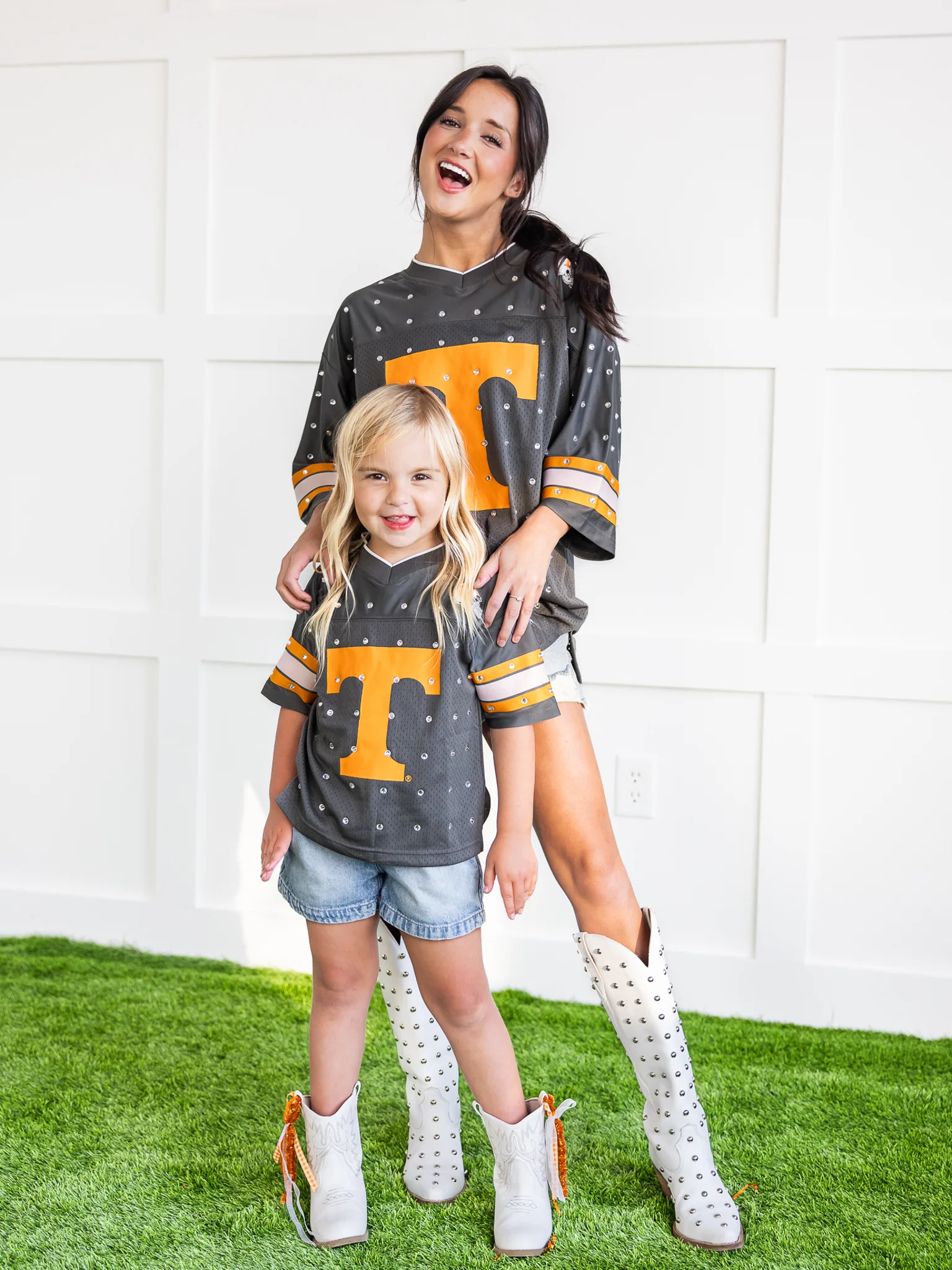 Tennessee Volunteers Kick-Off Time Rhinestone Top - Image 25
