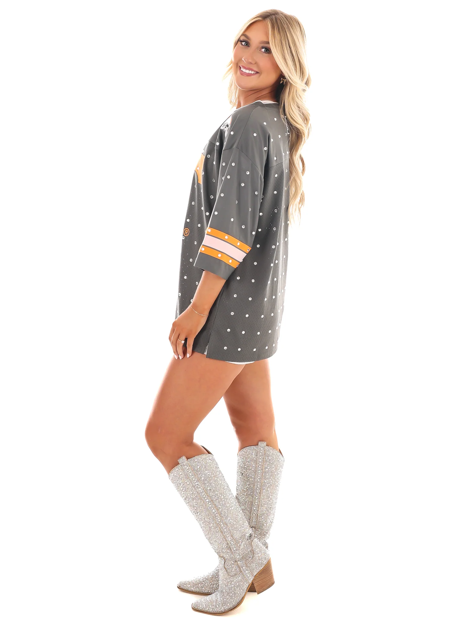 Tennessee Volunteers Kick-Off Time Rhinestone Top - Image 8