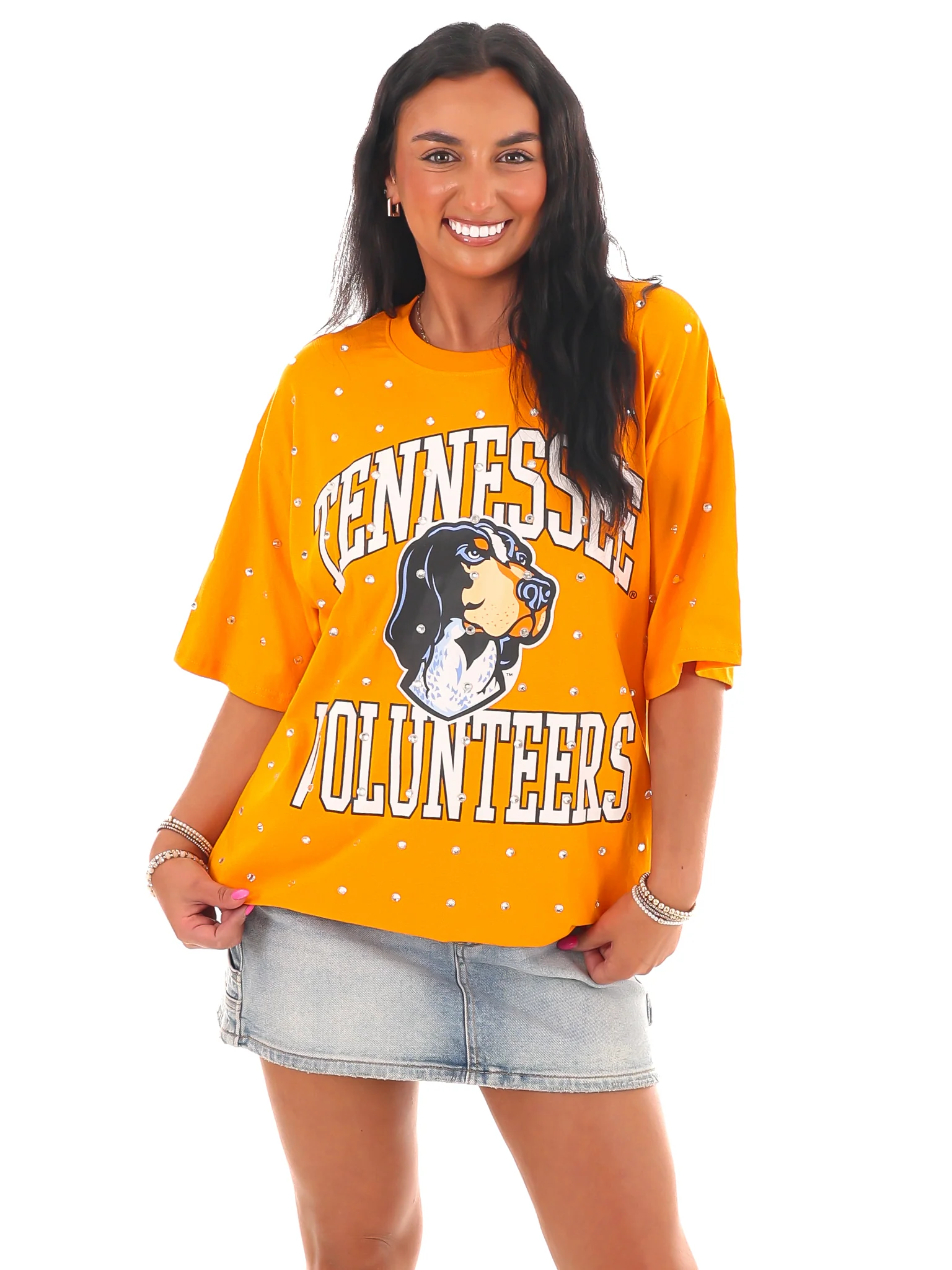 Tennessee Volunteers Smokey All-Over Rhinestone Tee - Image 5
