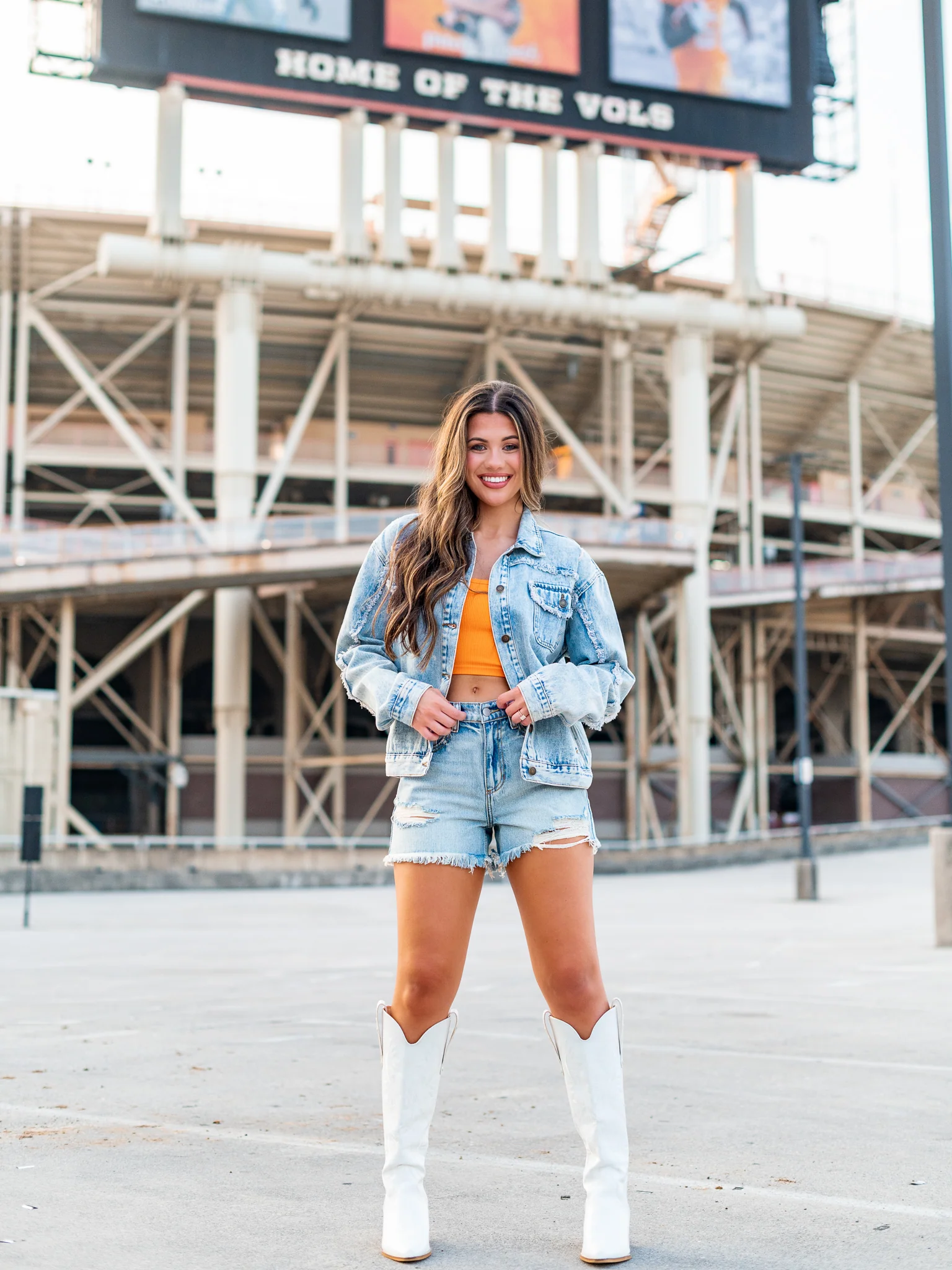 Tennessee Volunteers Tailgate Queen Light Wash Denim Jacket - Image 8