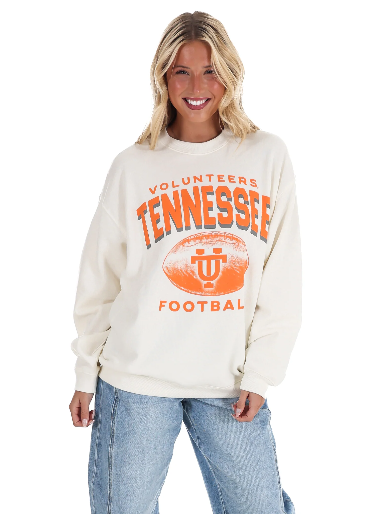 Tennessee Volunteers Vintage Arch Cloud Oversized Crew Sweatshirt - Image 3