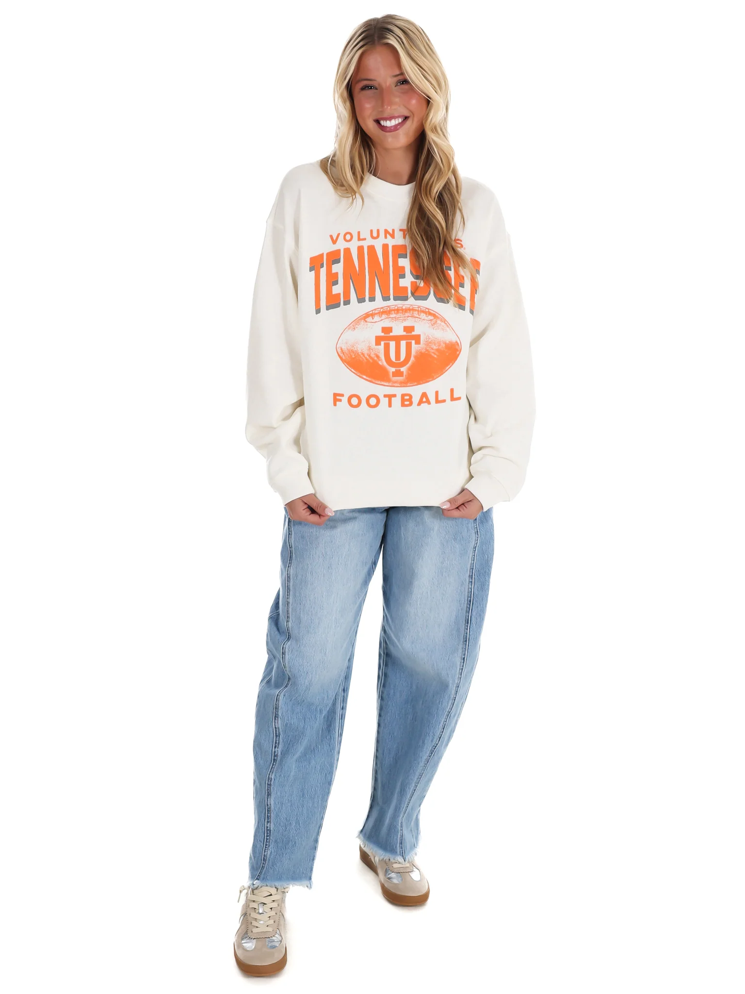 Tennessee Volunteers Vintage Arch Cloud Oversized Crew Sweatshirt - Image 4