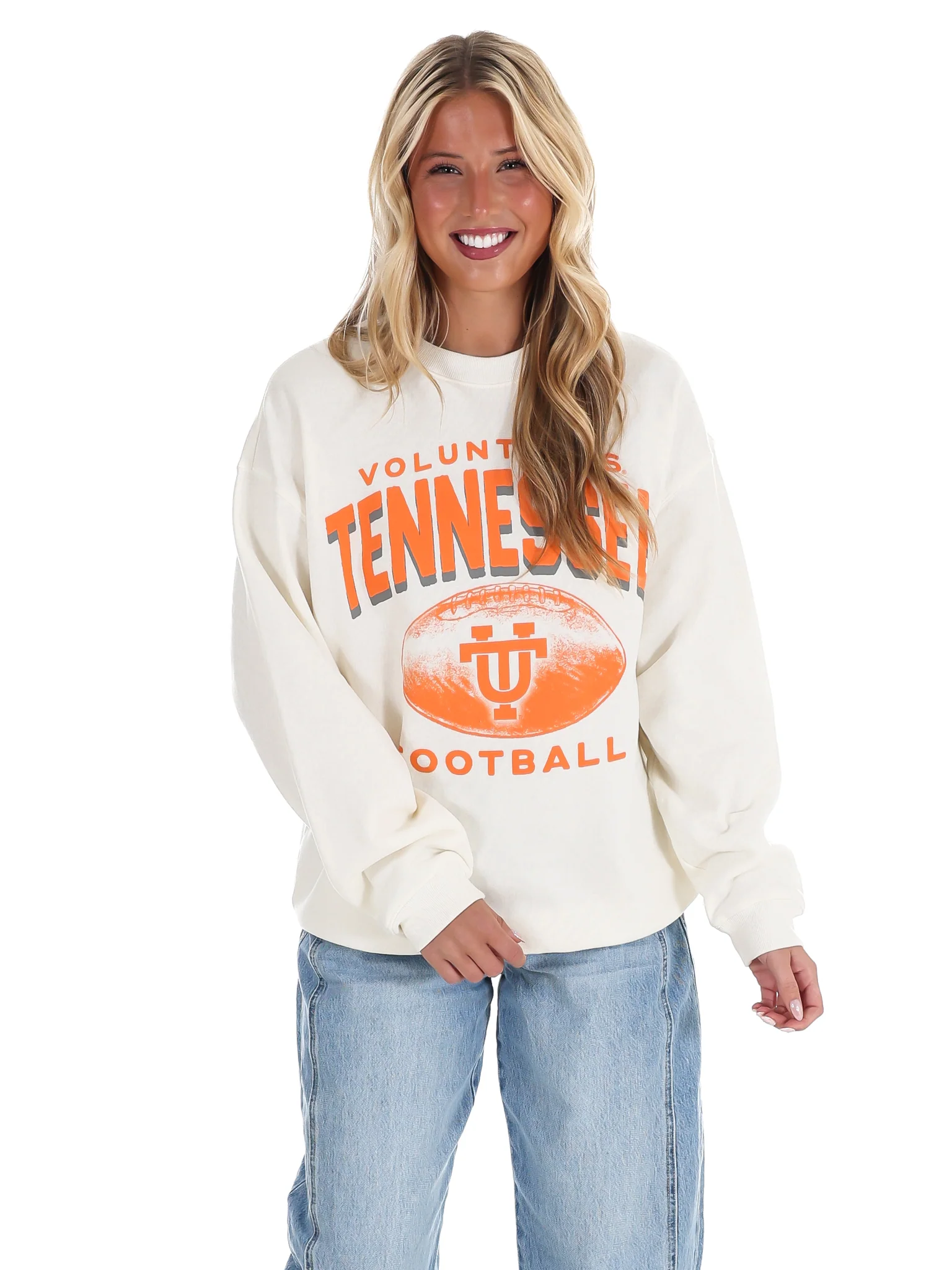 Tennessee Volunteers Vintage Arch Cloud Oversized Crew Sweatshirt - Image 5